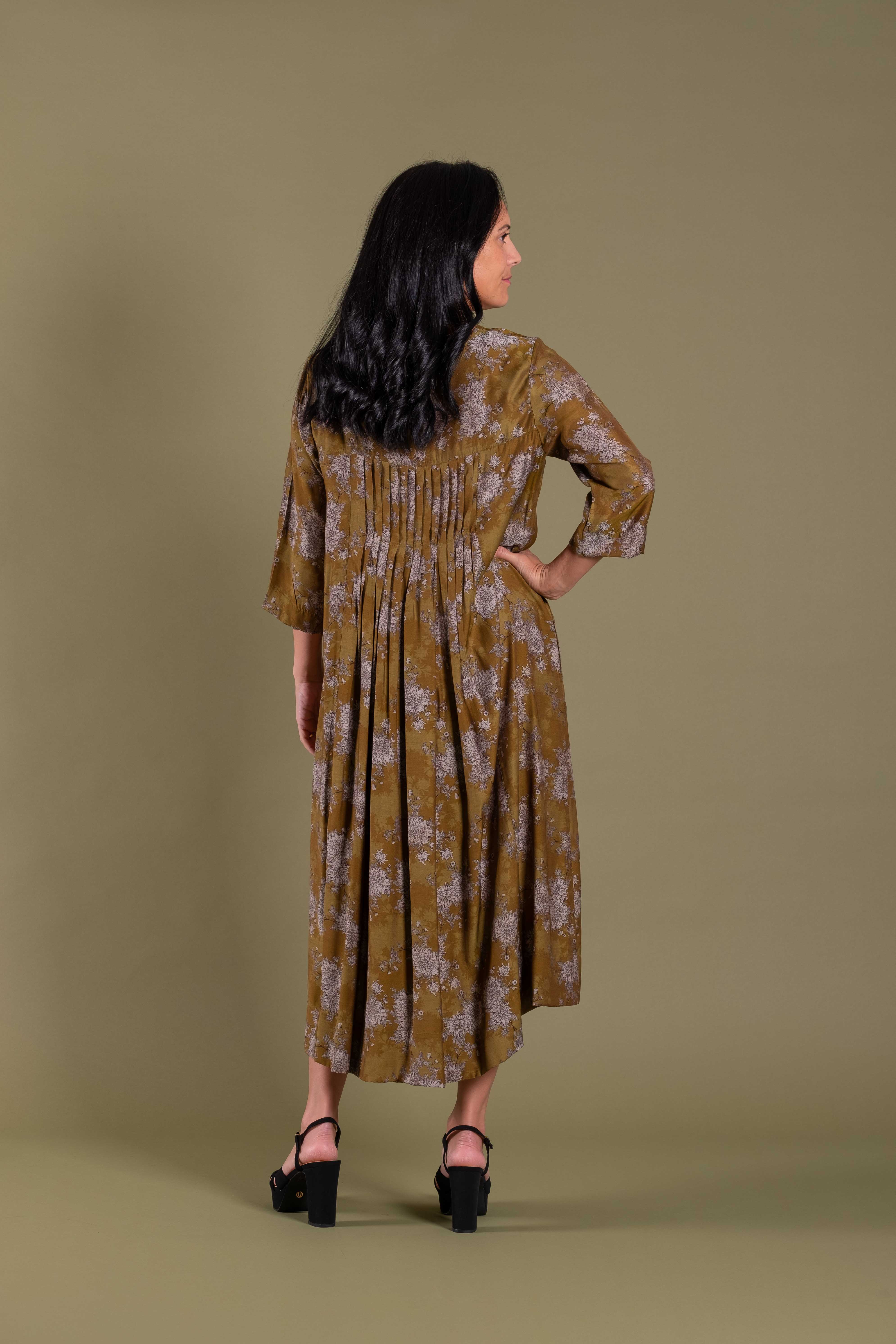 Maisey Dress Japanese Gold