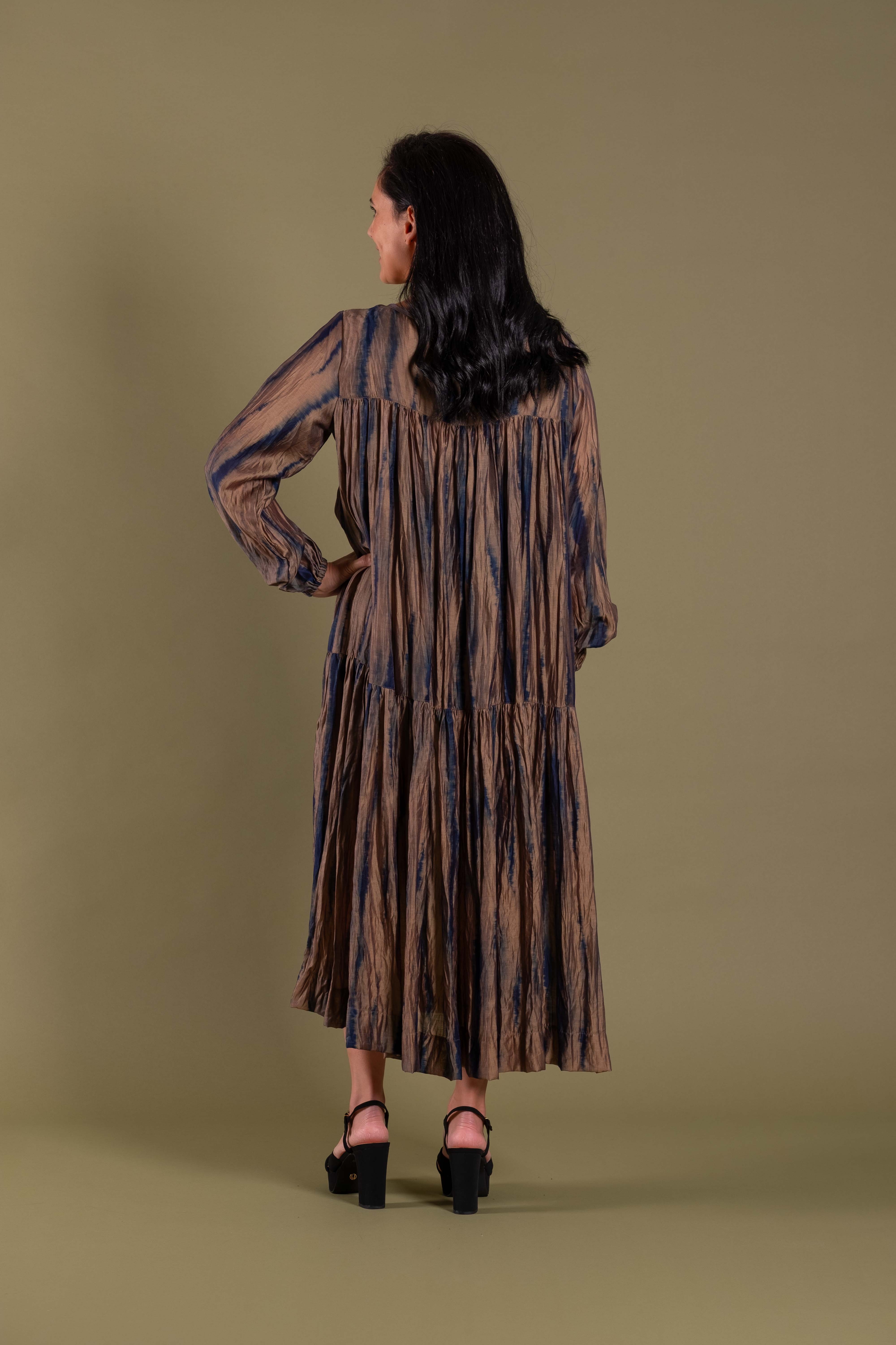 Back Ruffle Dress Inked