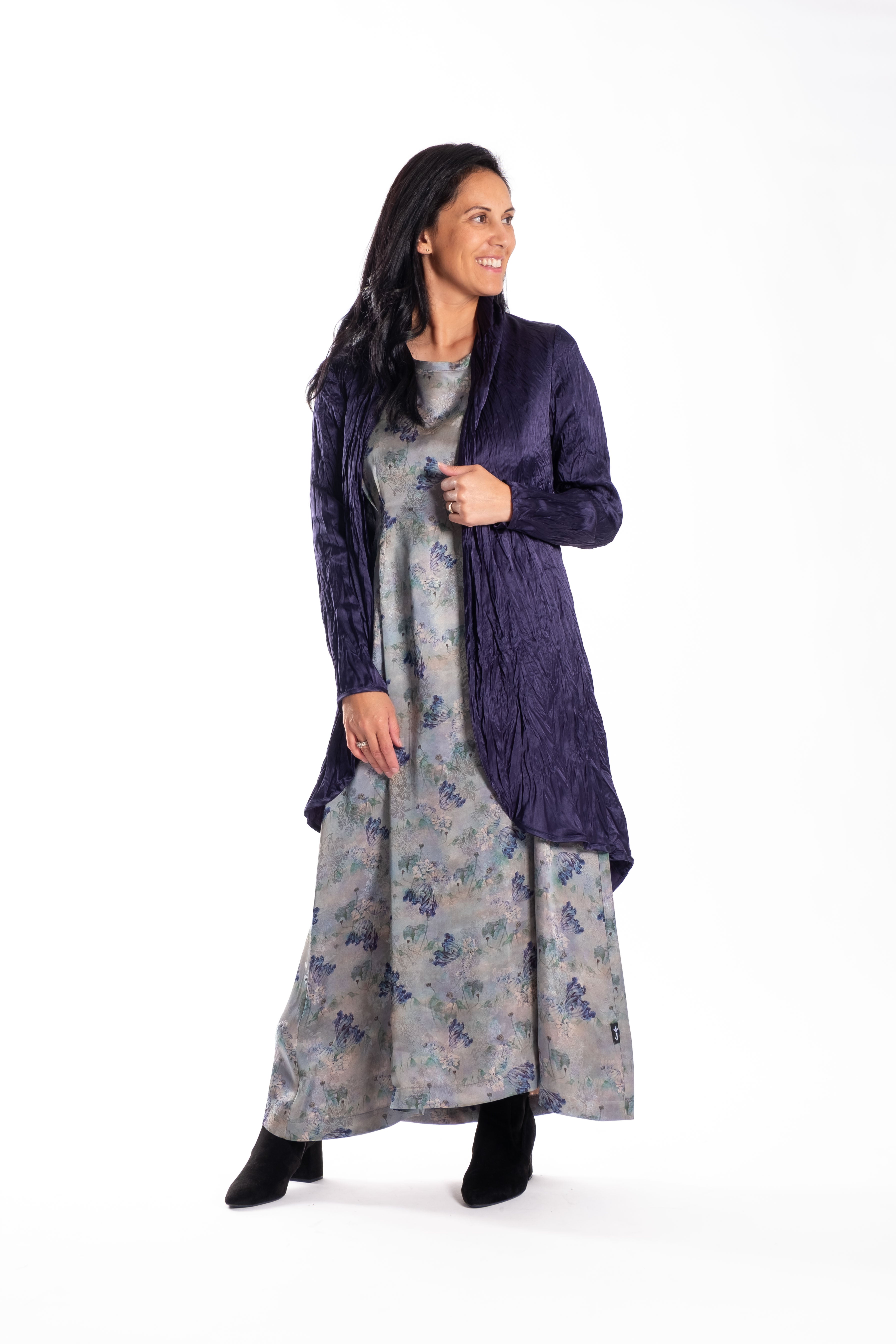 Pleated Dress Blue Tulip