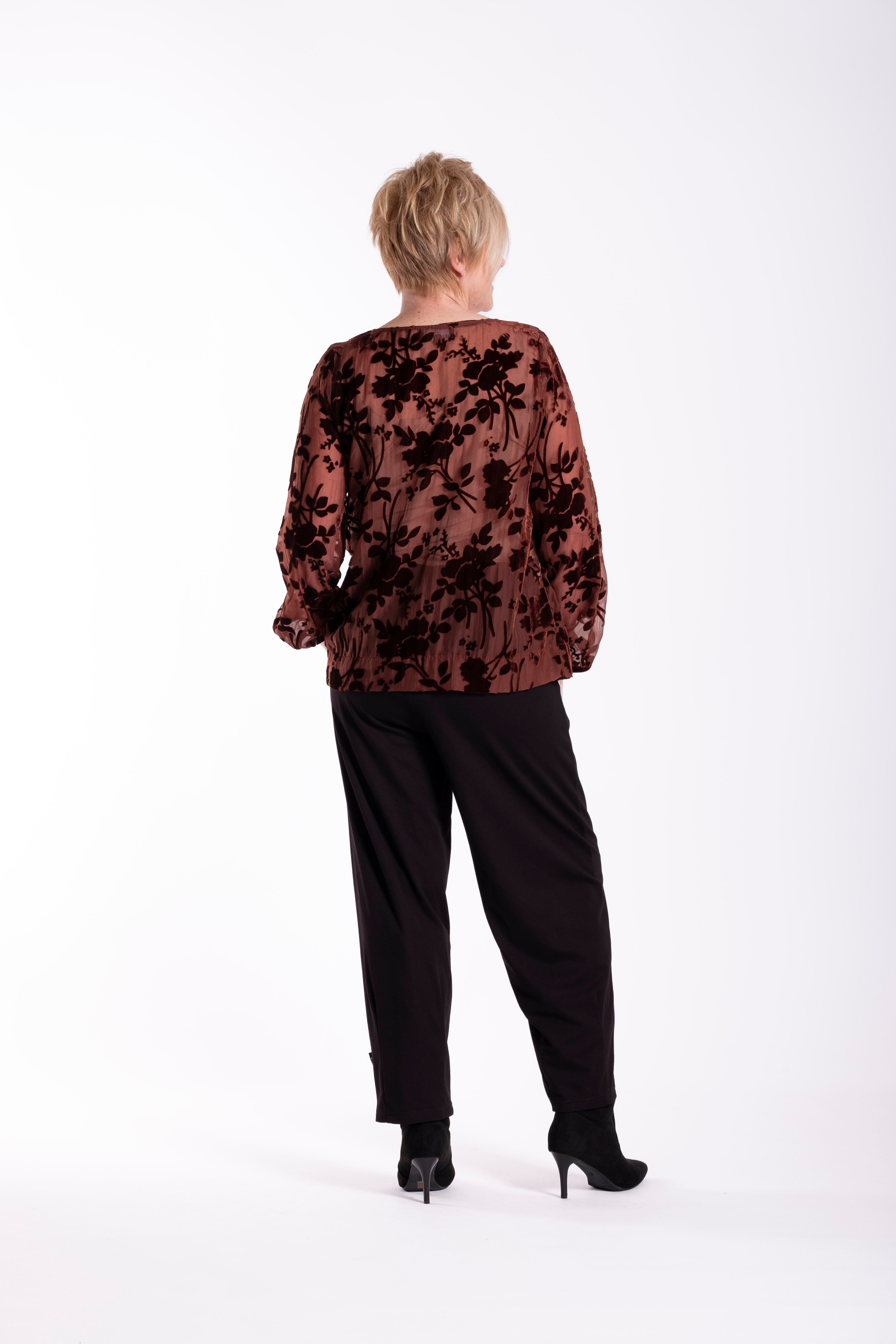 Lattice Top Burnt Coffee Veil