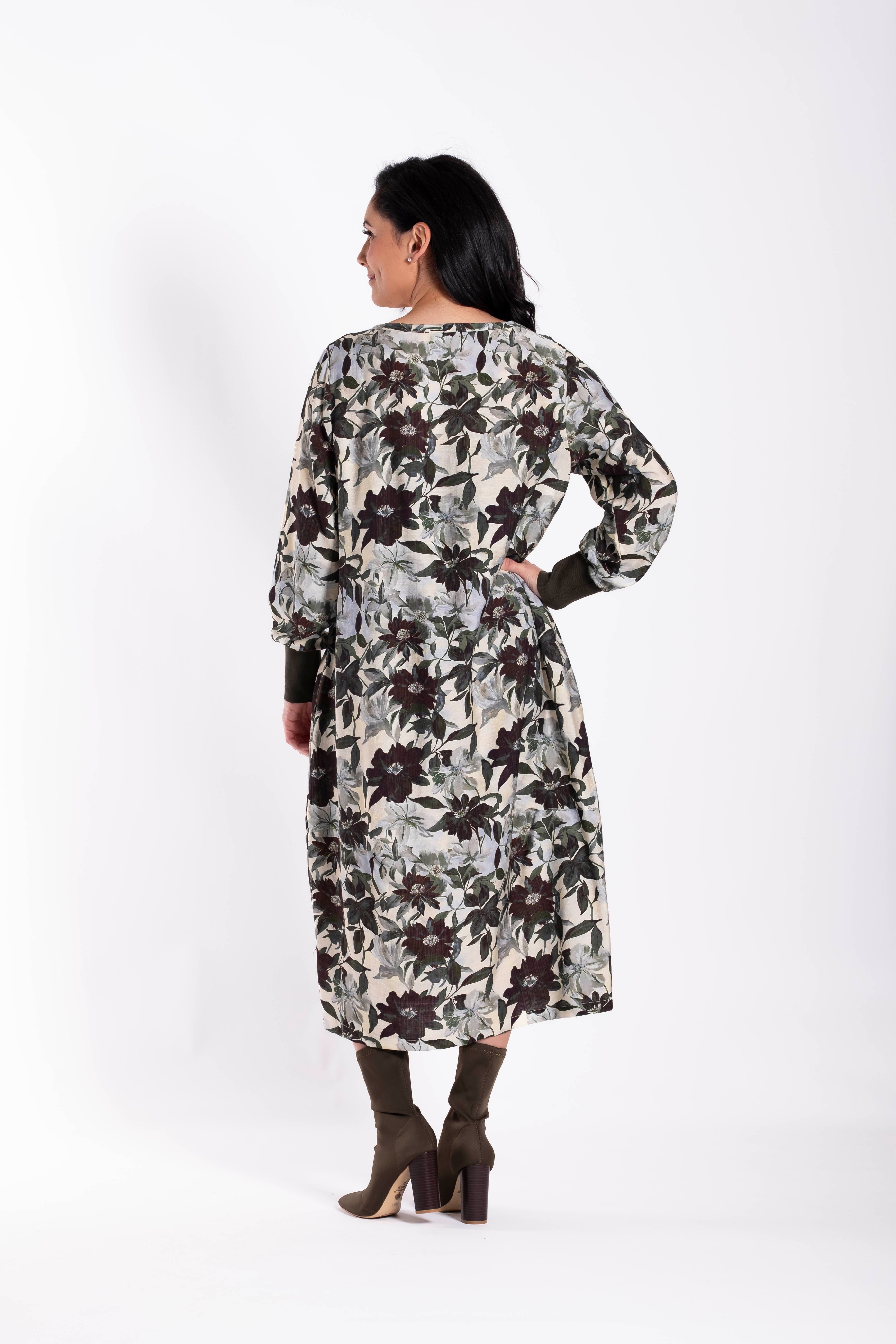 Sandy Dress Olive Porcelain