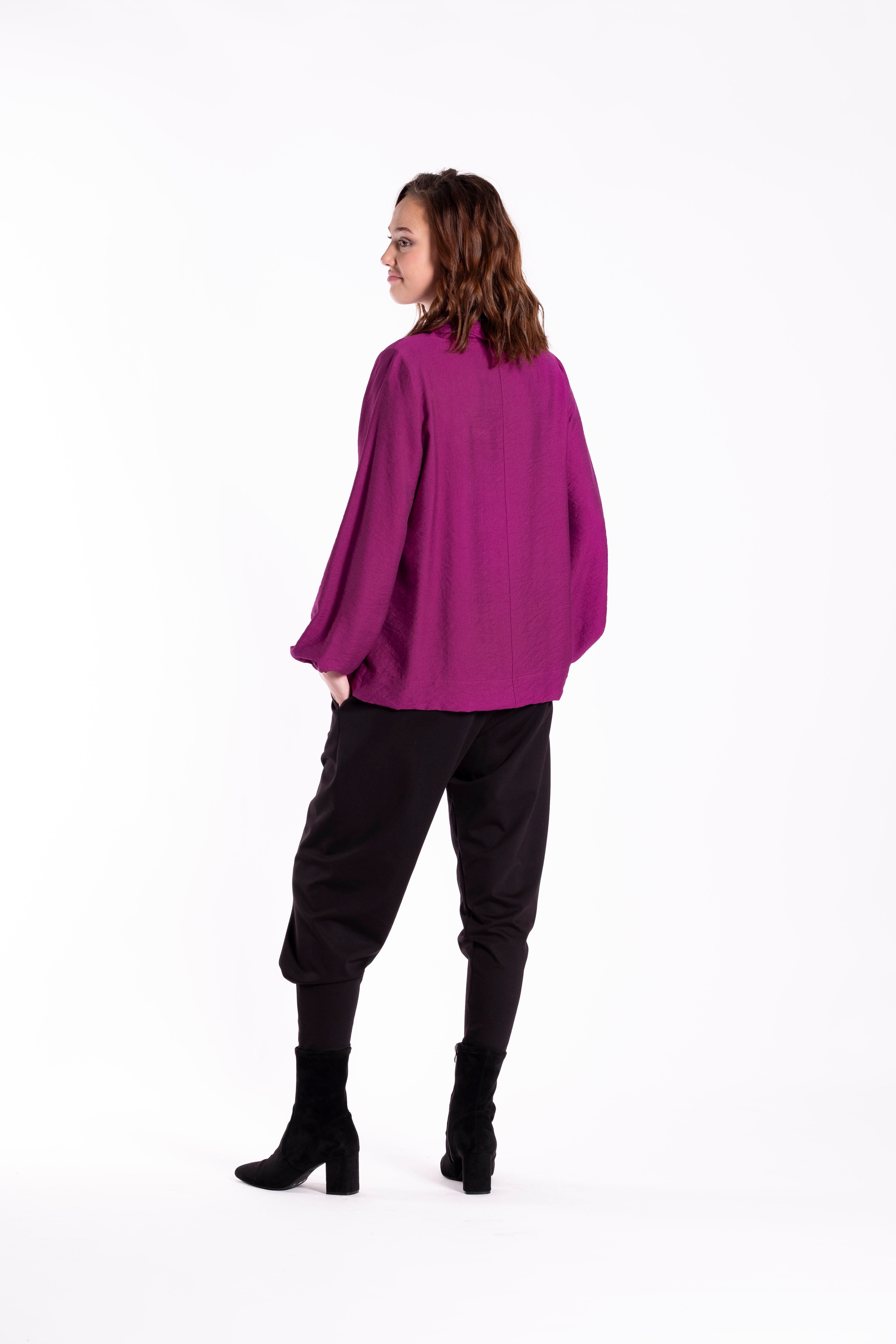 Drape Top Magenta Punch