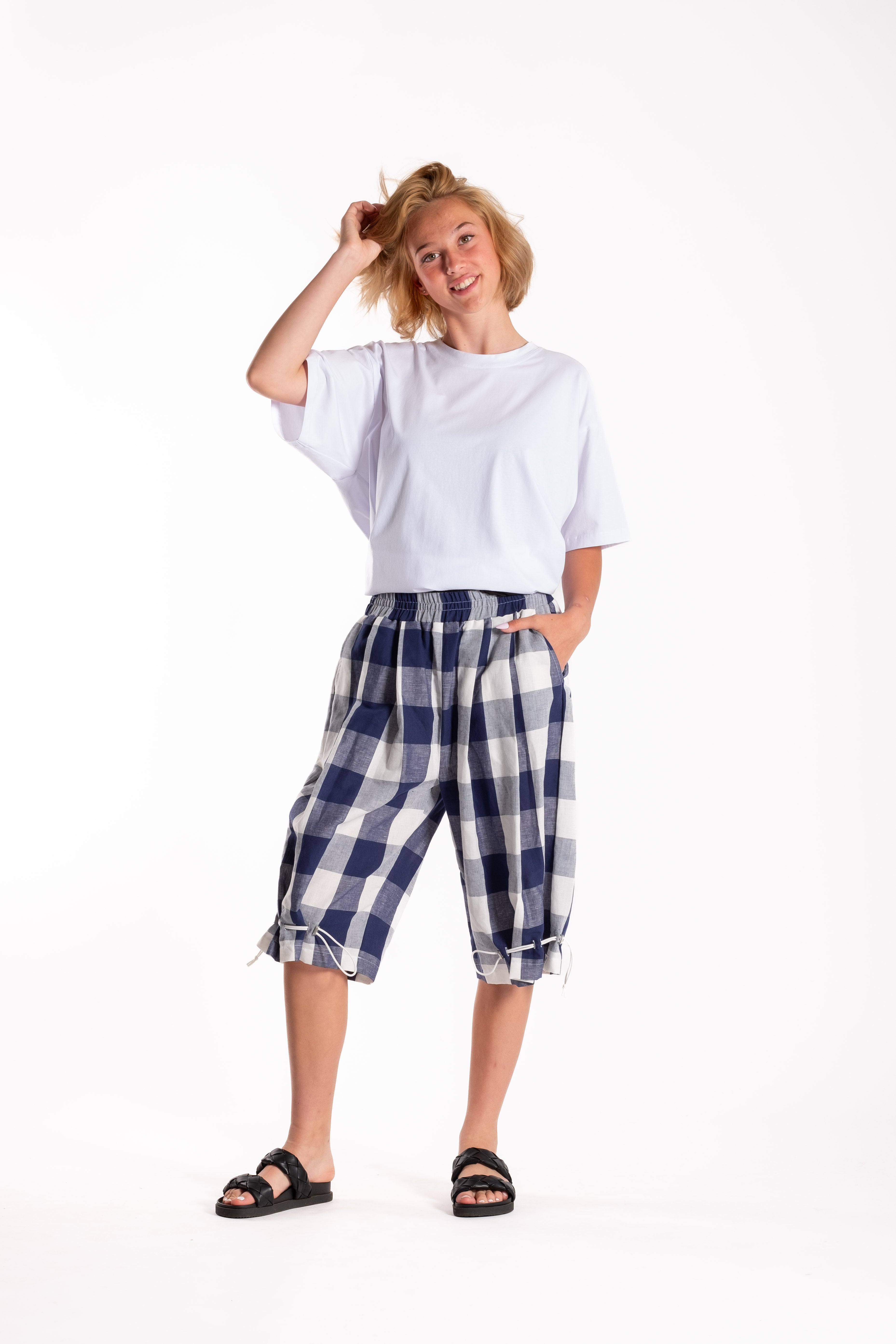 Rio Shorts Blue Chq (Short Version)