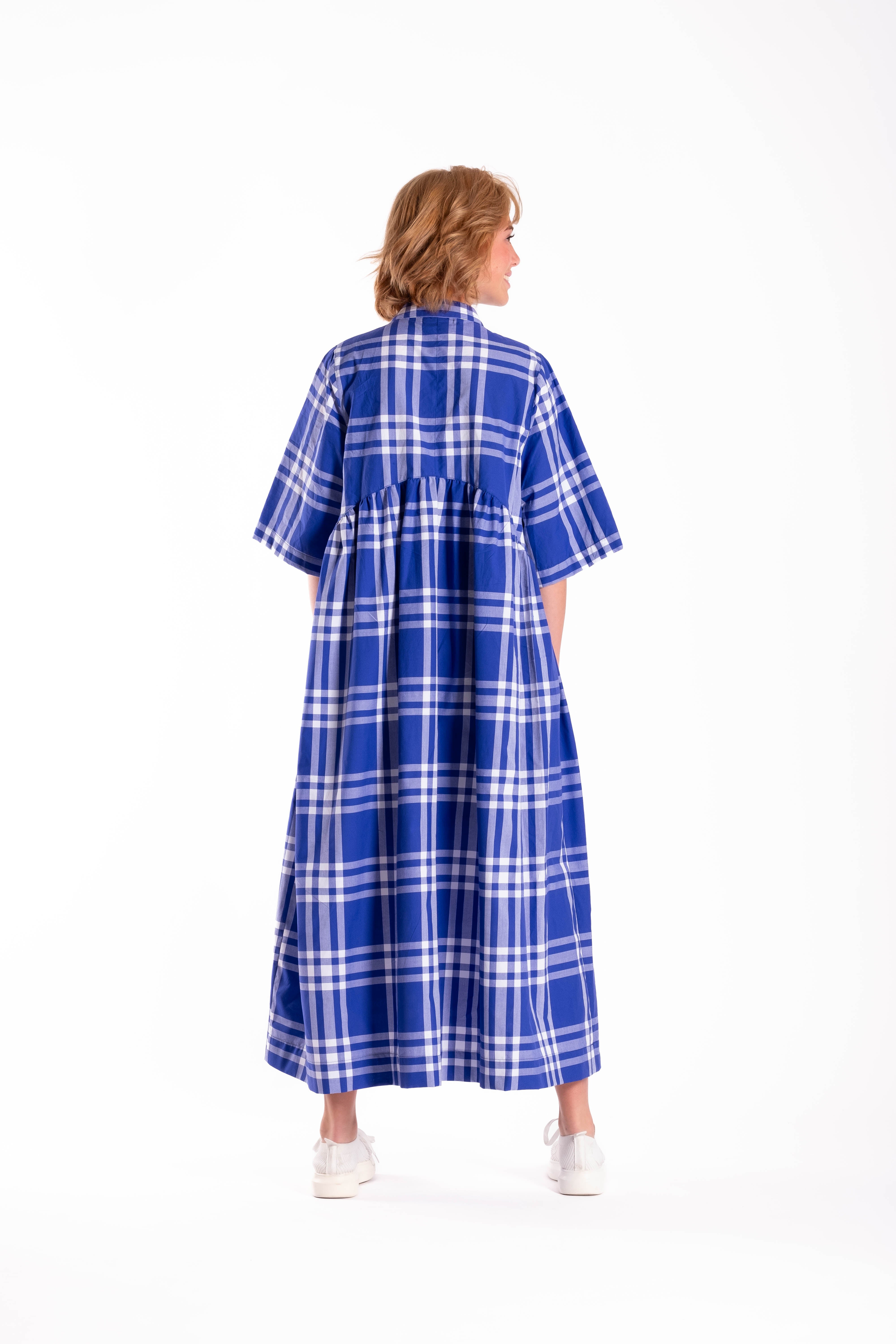 Brylee Dress Tartan Blue