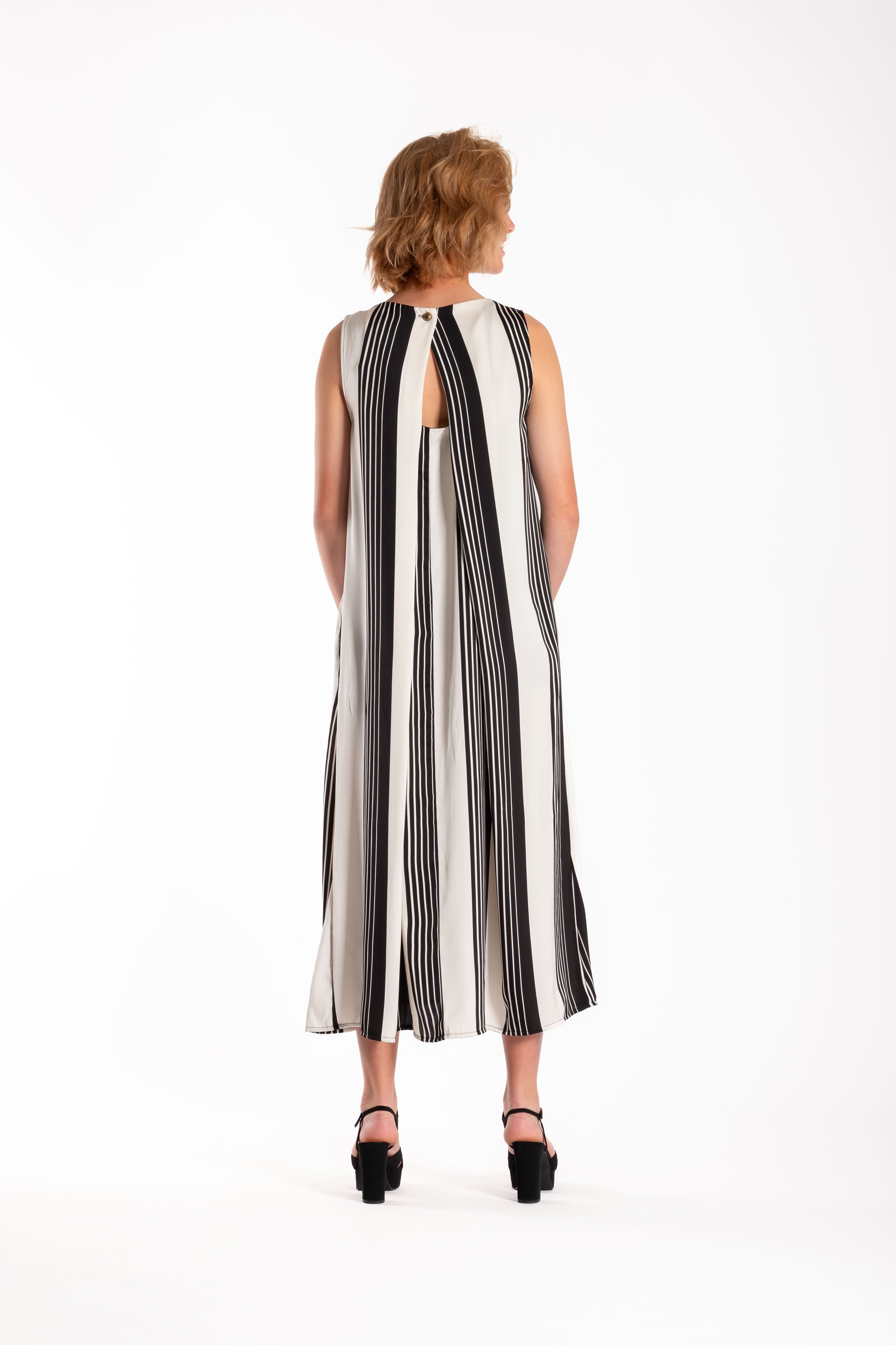 Tasmin Dress Divided Stripes