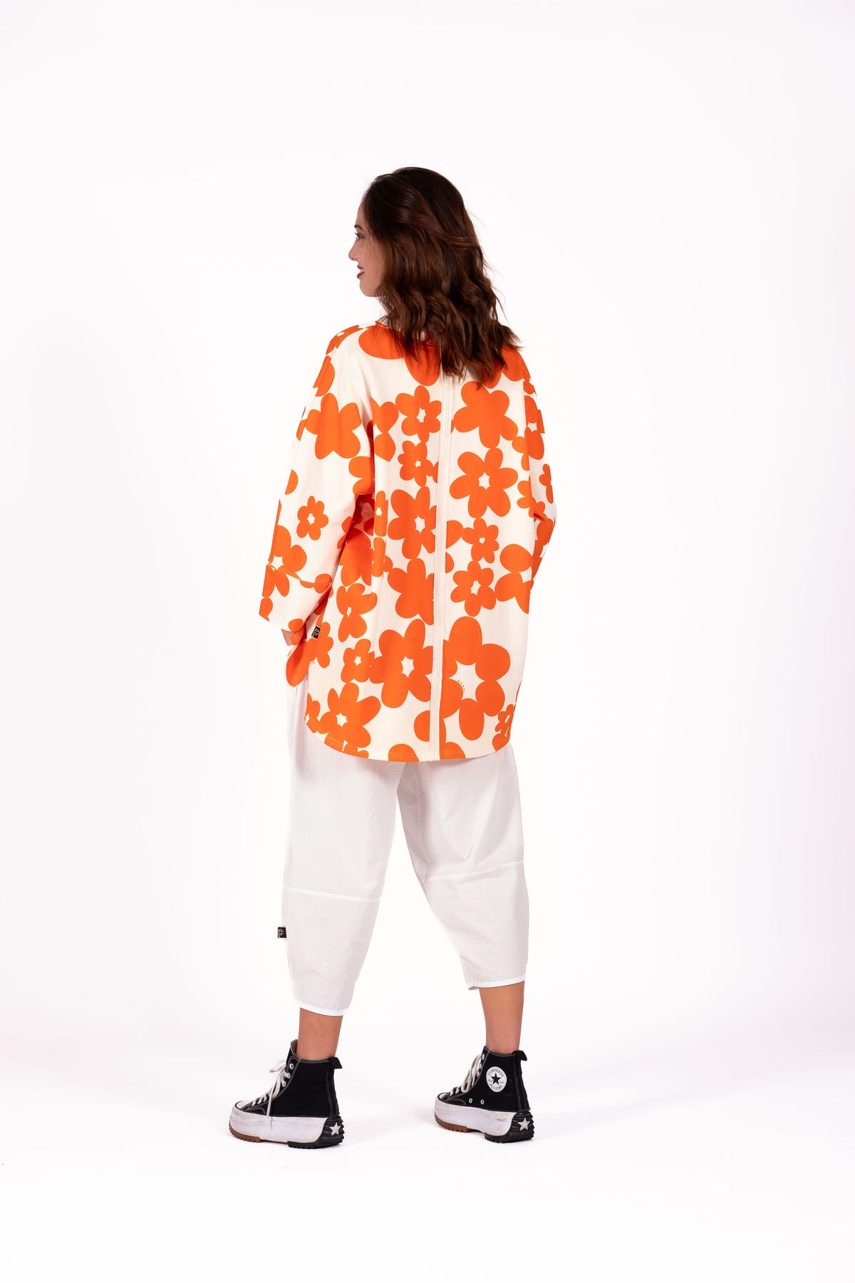 Max Sweatshirt Inkblot Floral Orange
