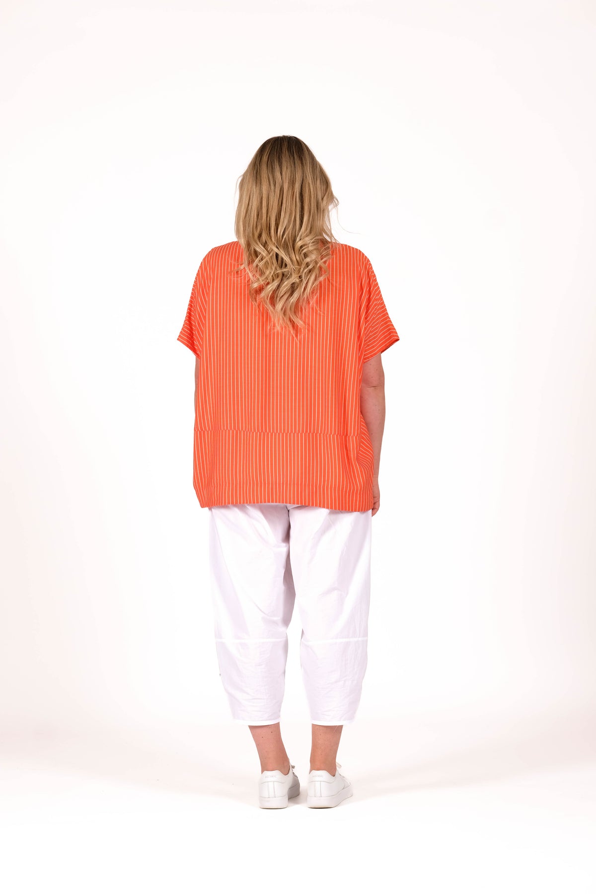 Magnolia Top Mandarin Stripe