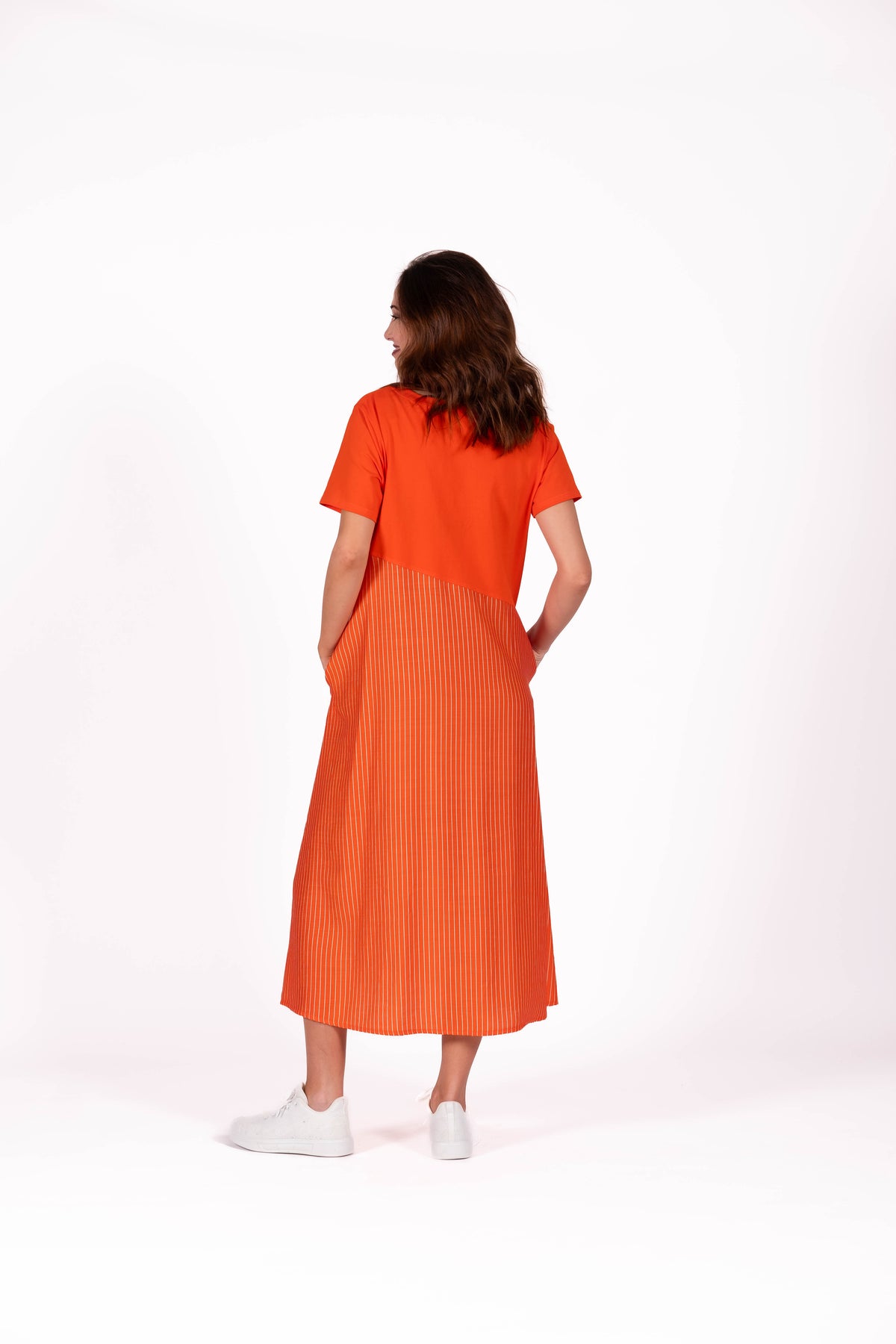 Brinley Dress Mandarin Stripe