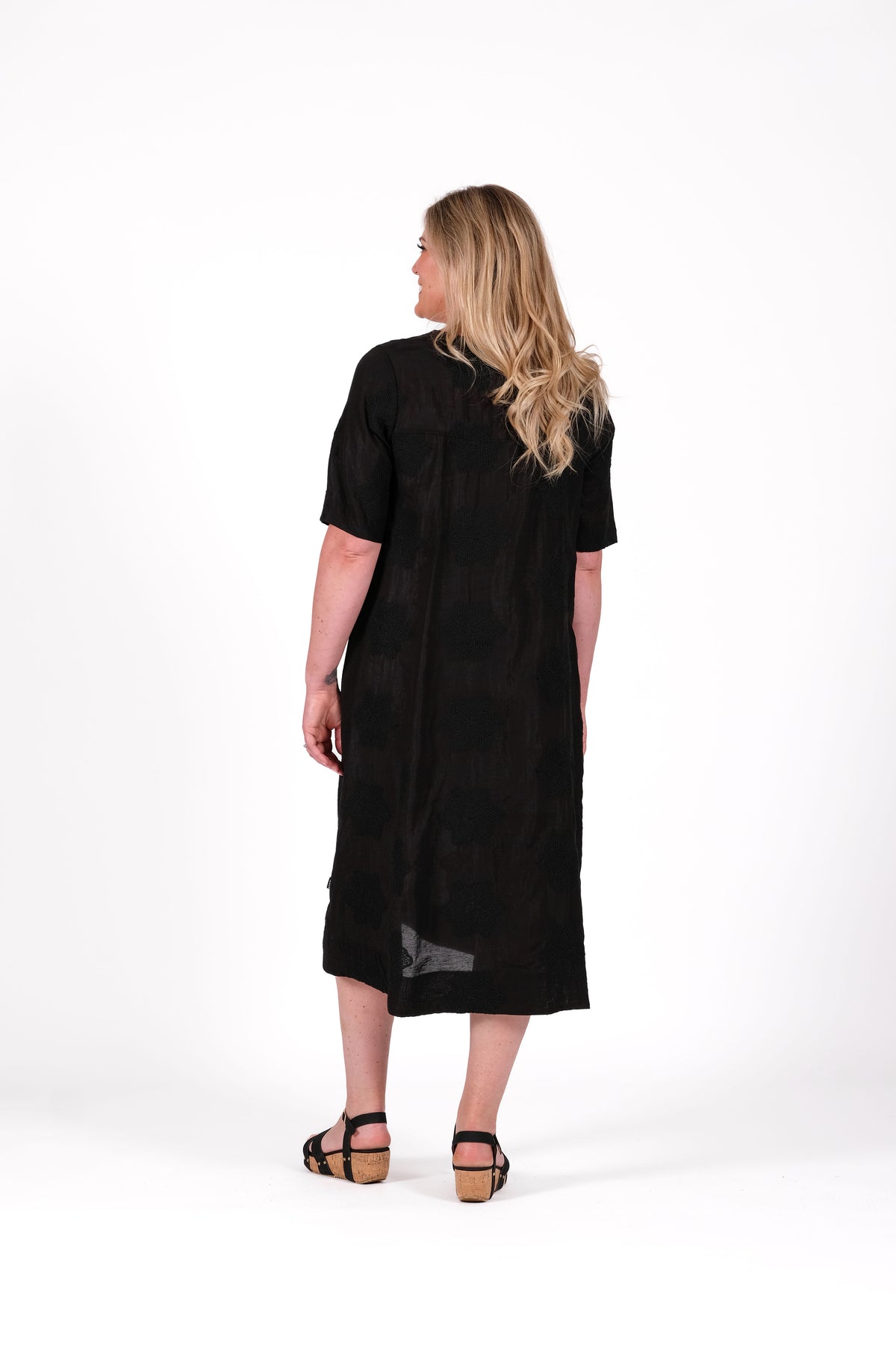 Kimee Dress Textured Noir