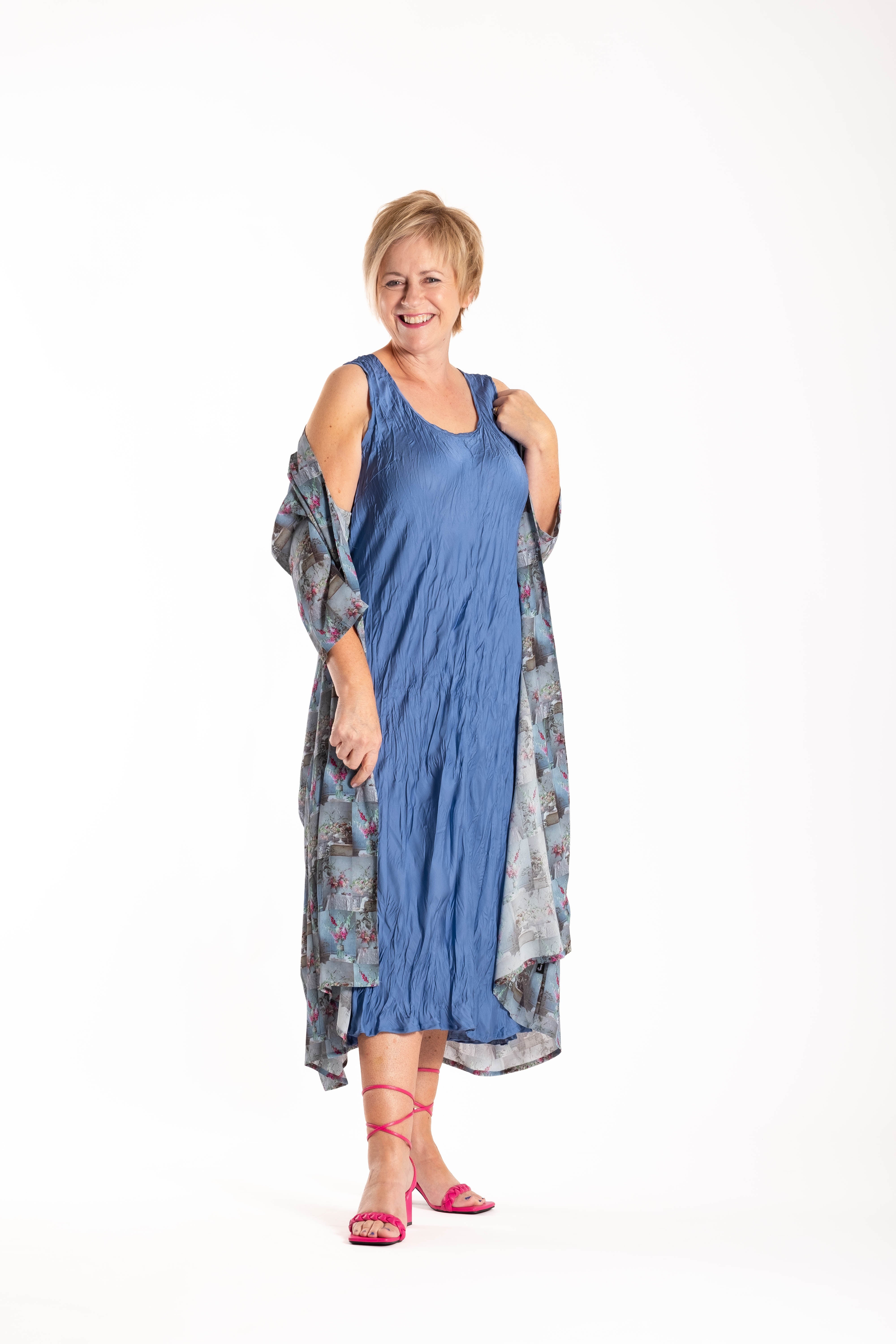Brooke Dress Mid Blue