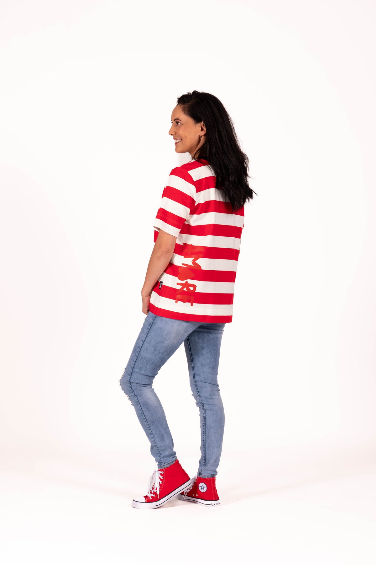 Basic Tee Red Stripe