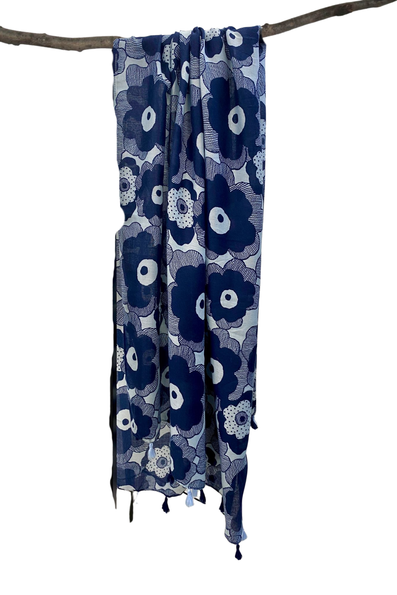 Blue Petal Parade Scarf