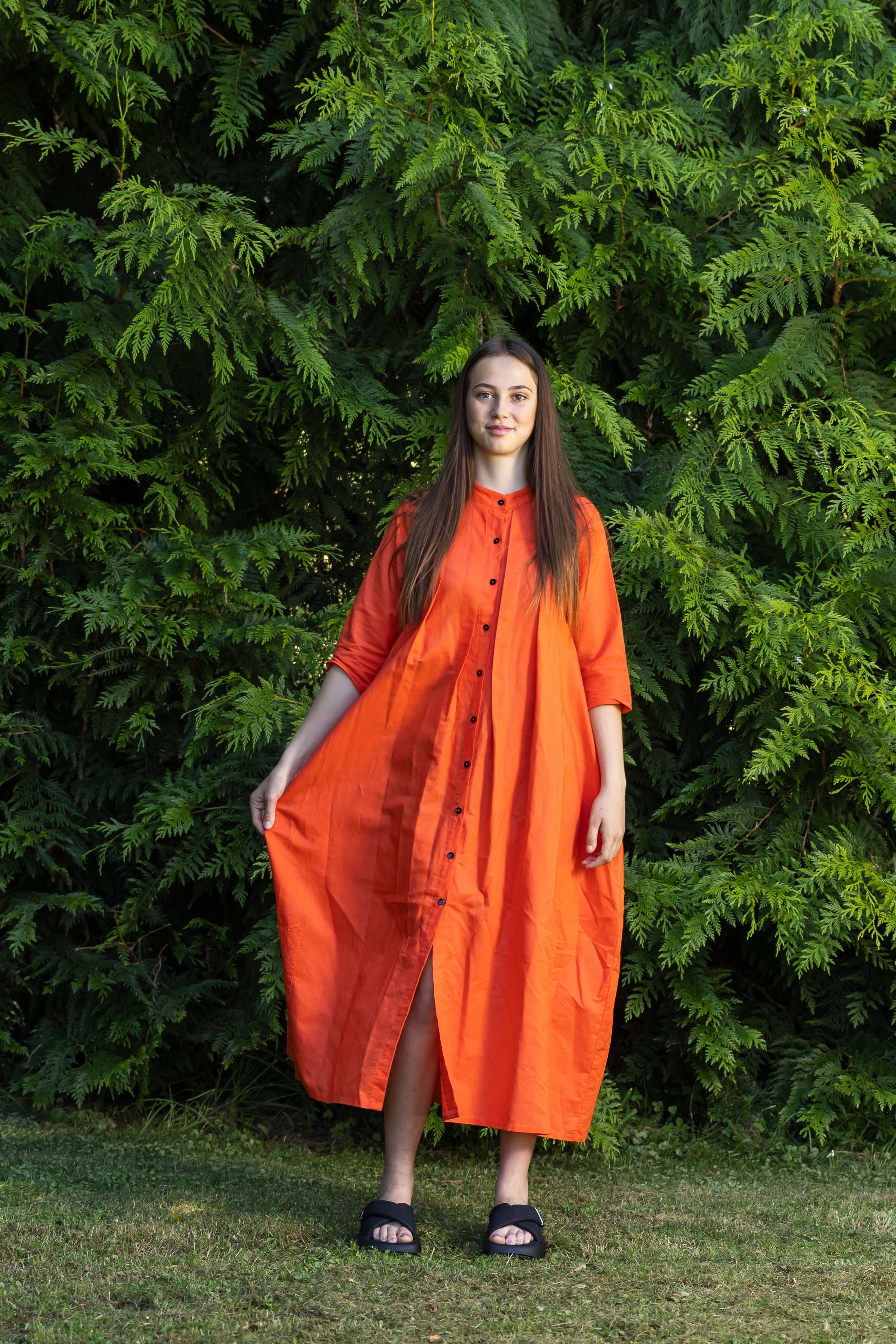 French Me Dress Tangerine - PRE ORDER