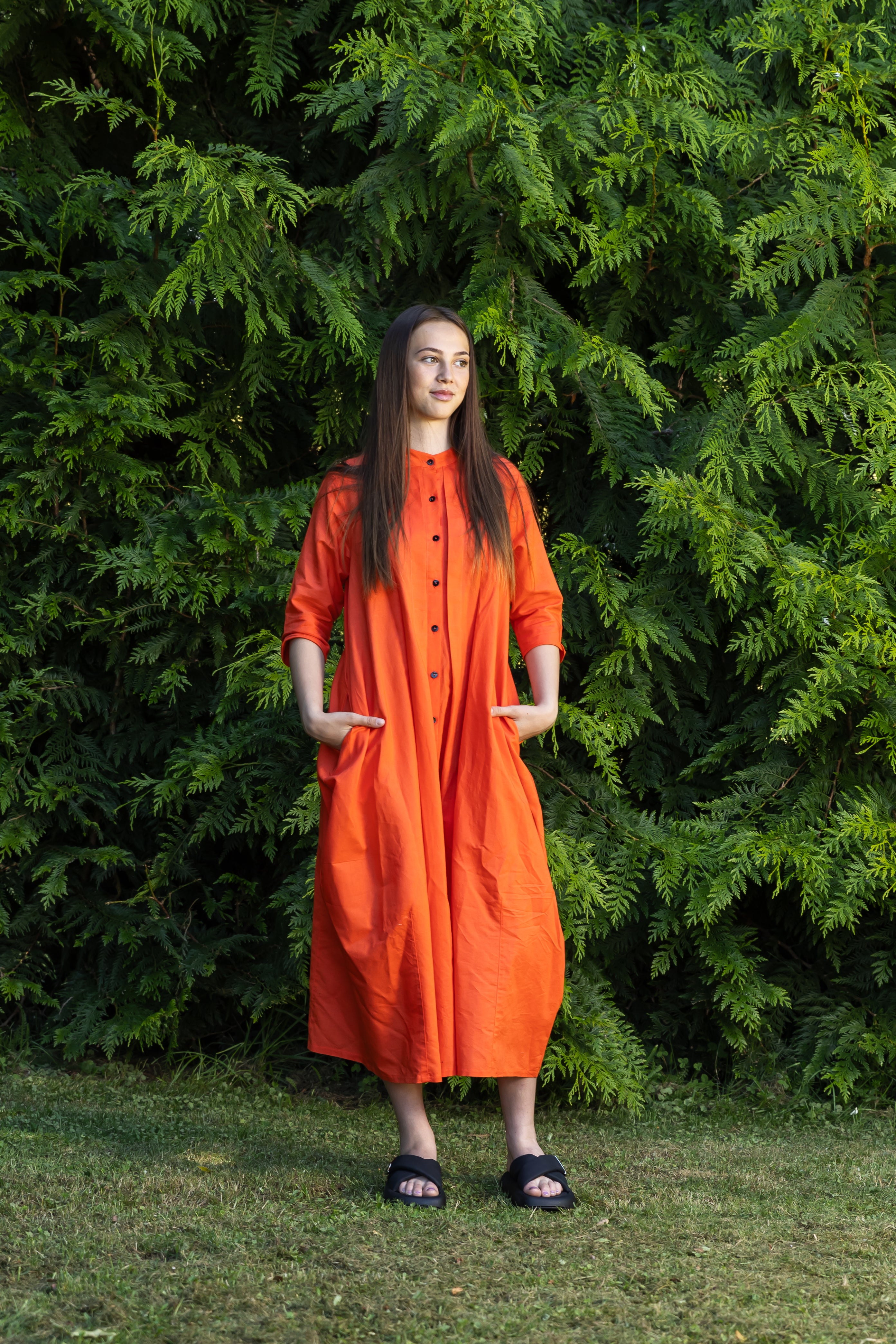 French Me Dress Tangerine - PRE ORDER