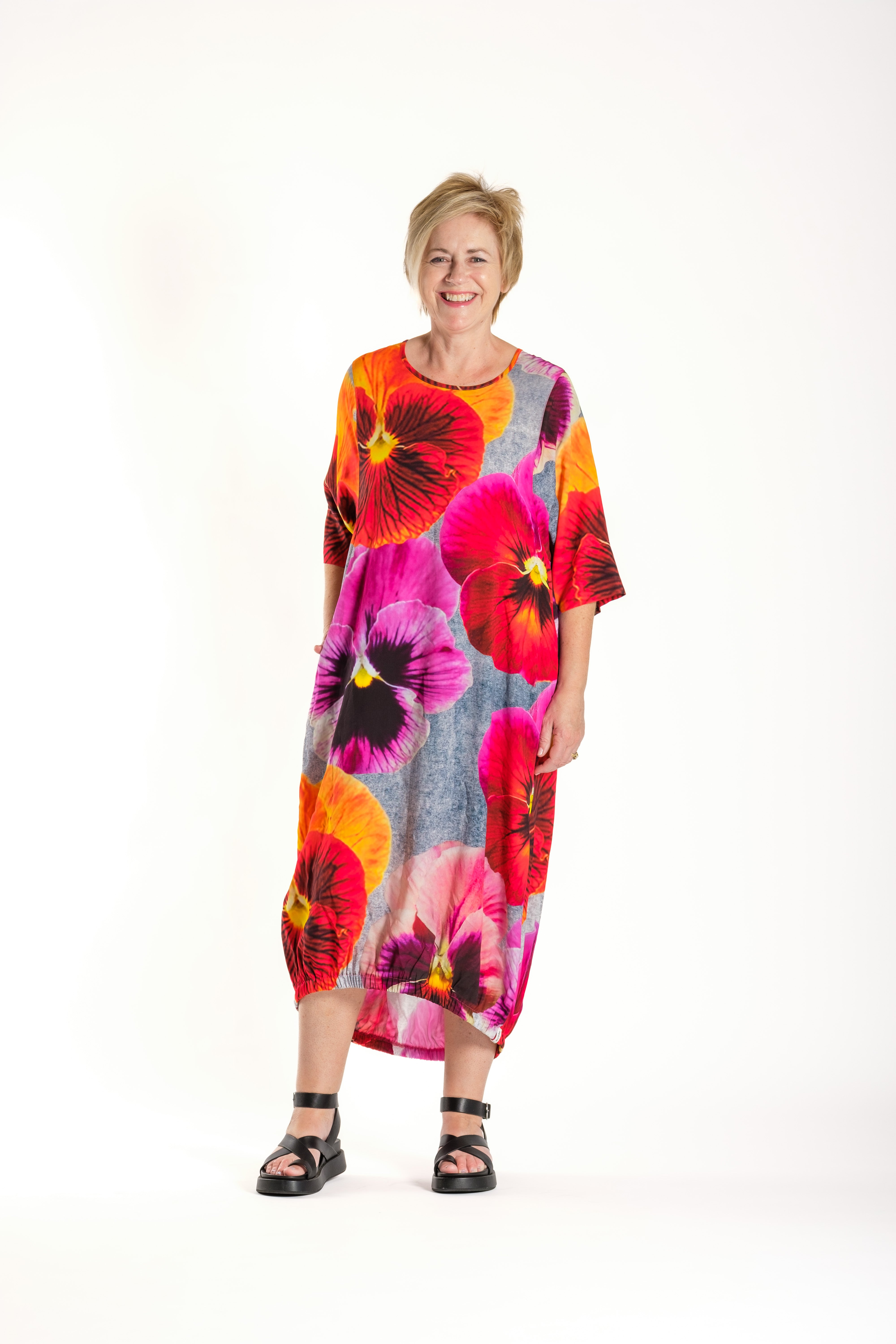 Cooper Dress Lush Pansies