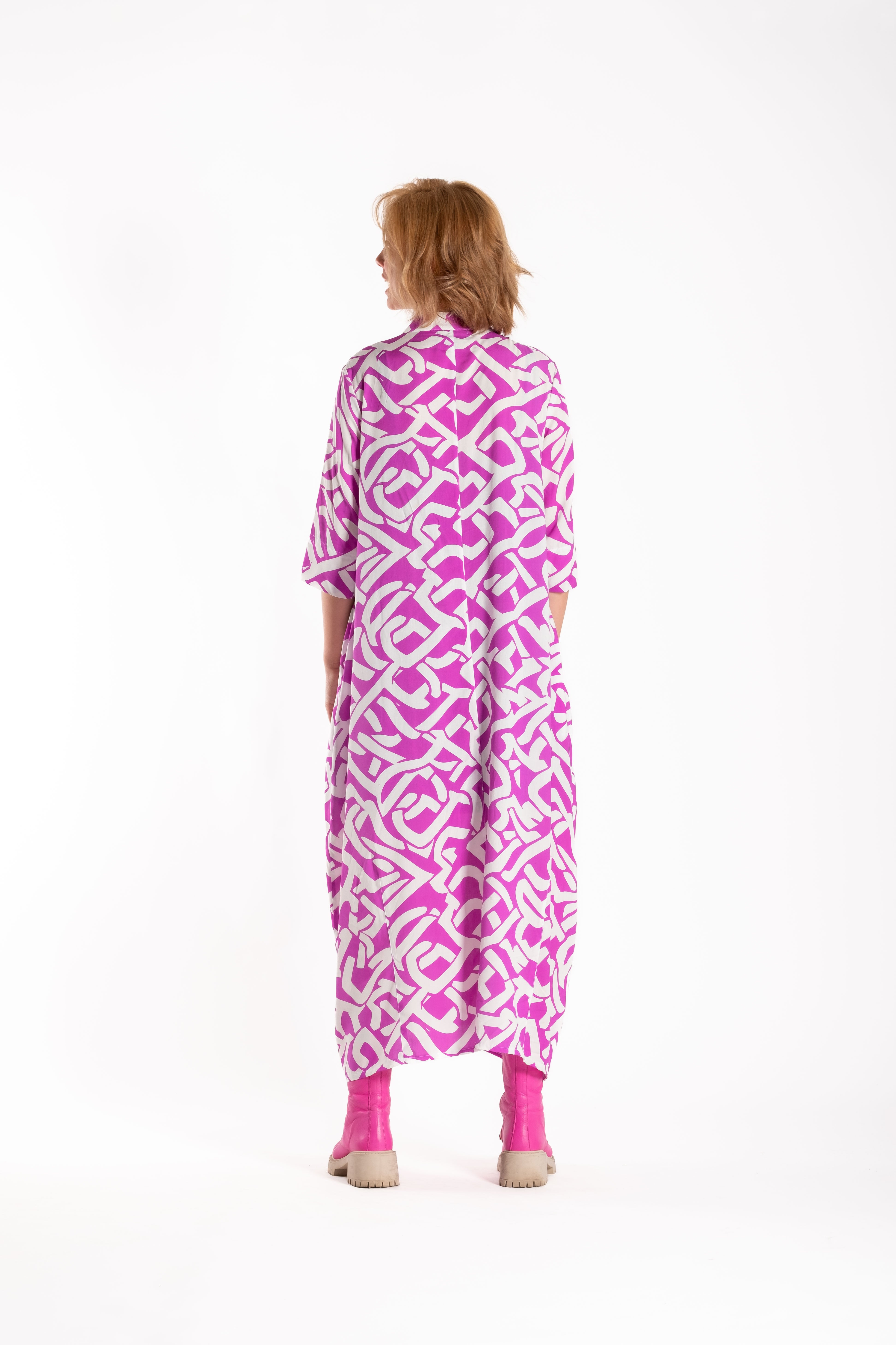 French Me Dress Grape Scribble