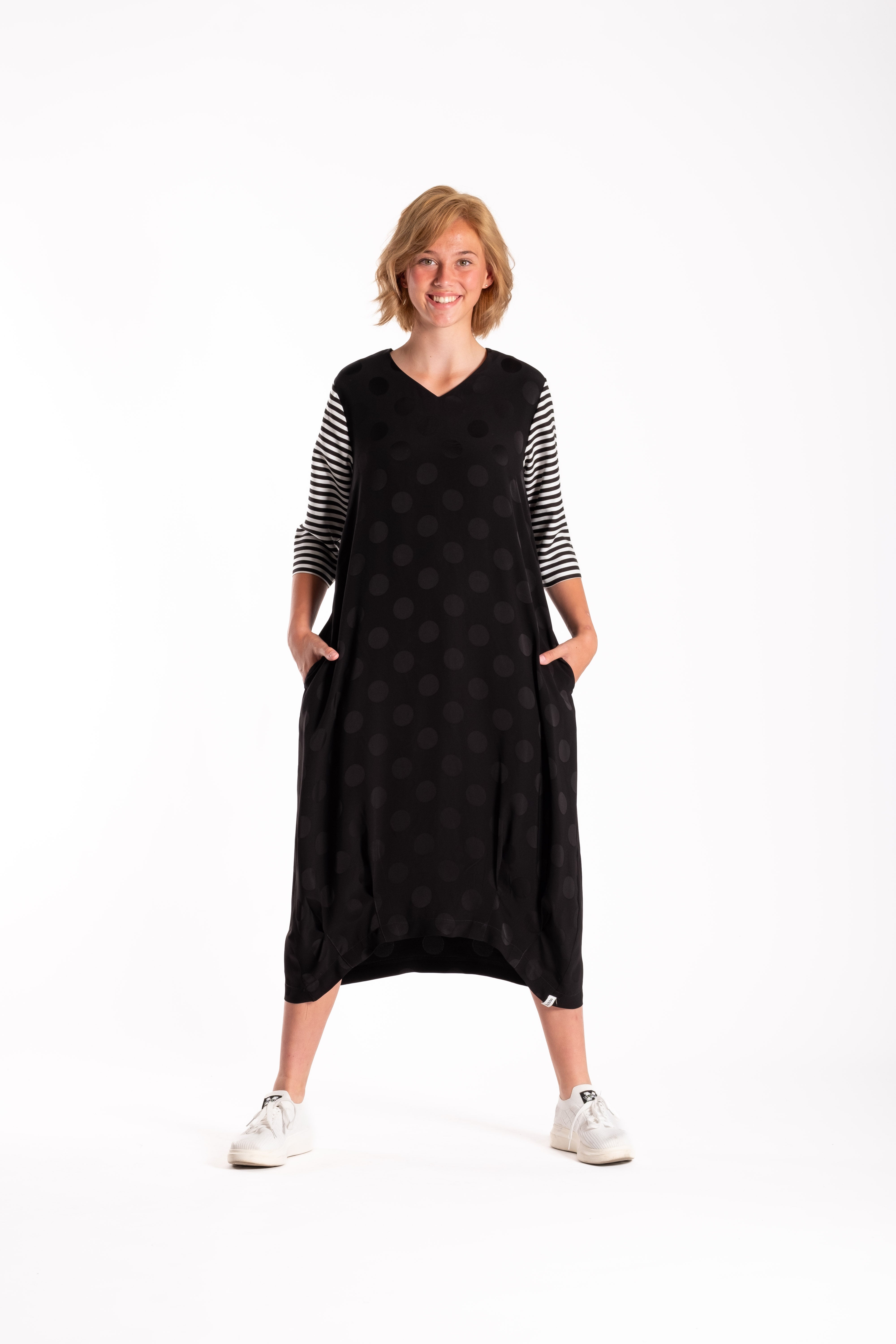 Bobbi Dress Spotted Stripes