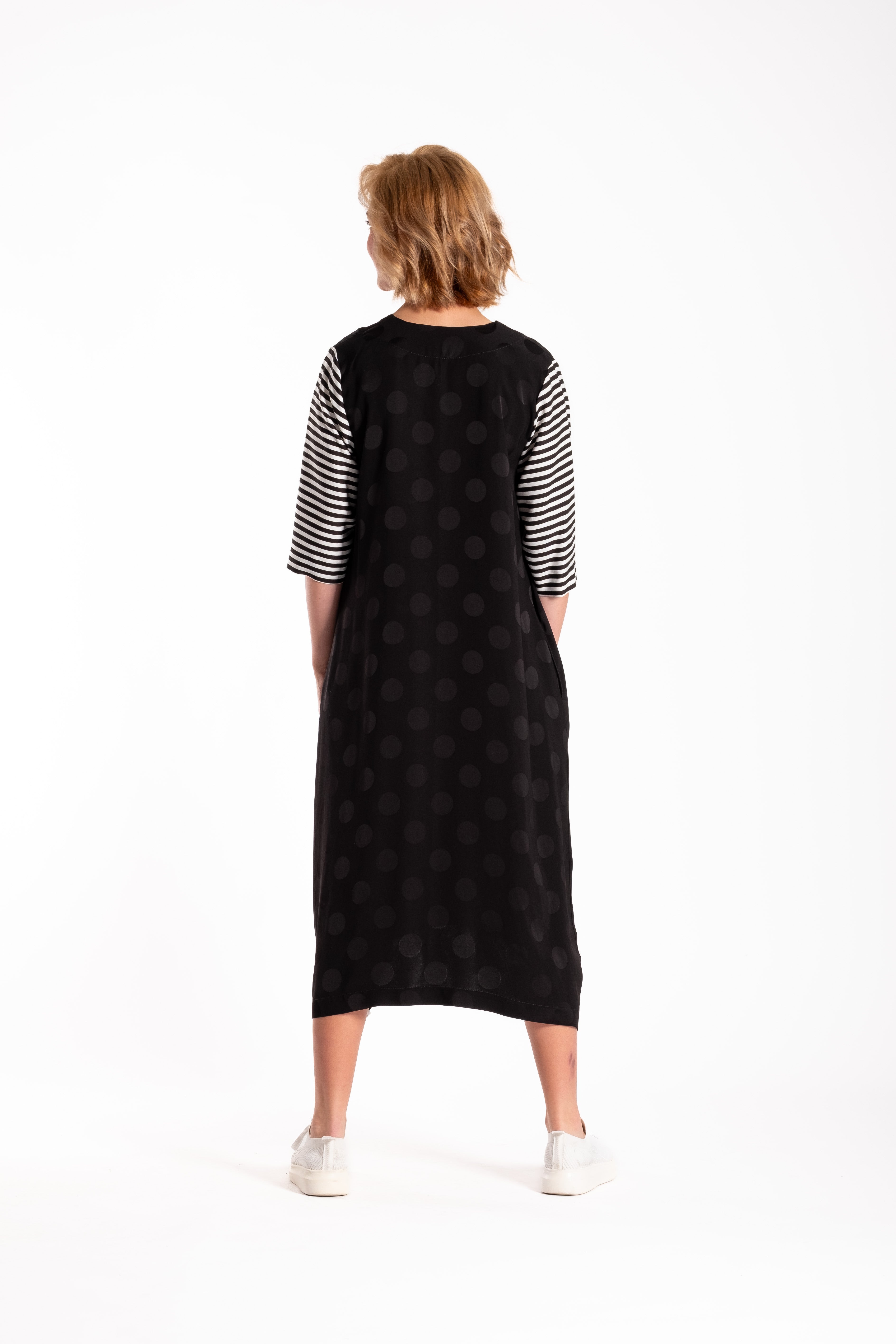 Bobbi Dress Spotted Stripes