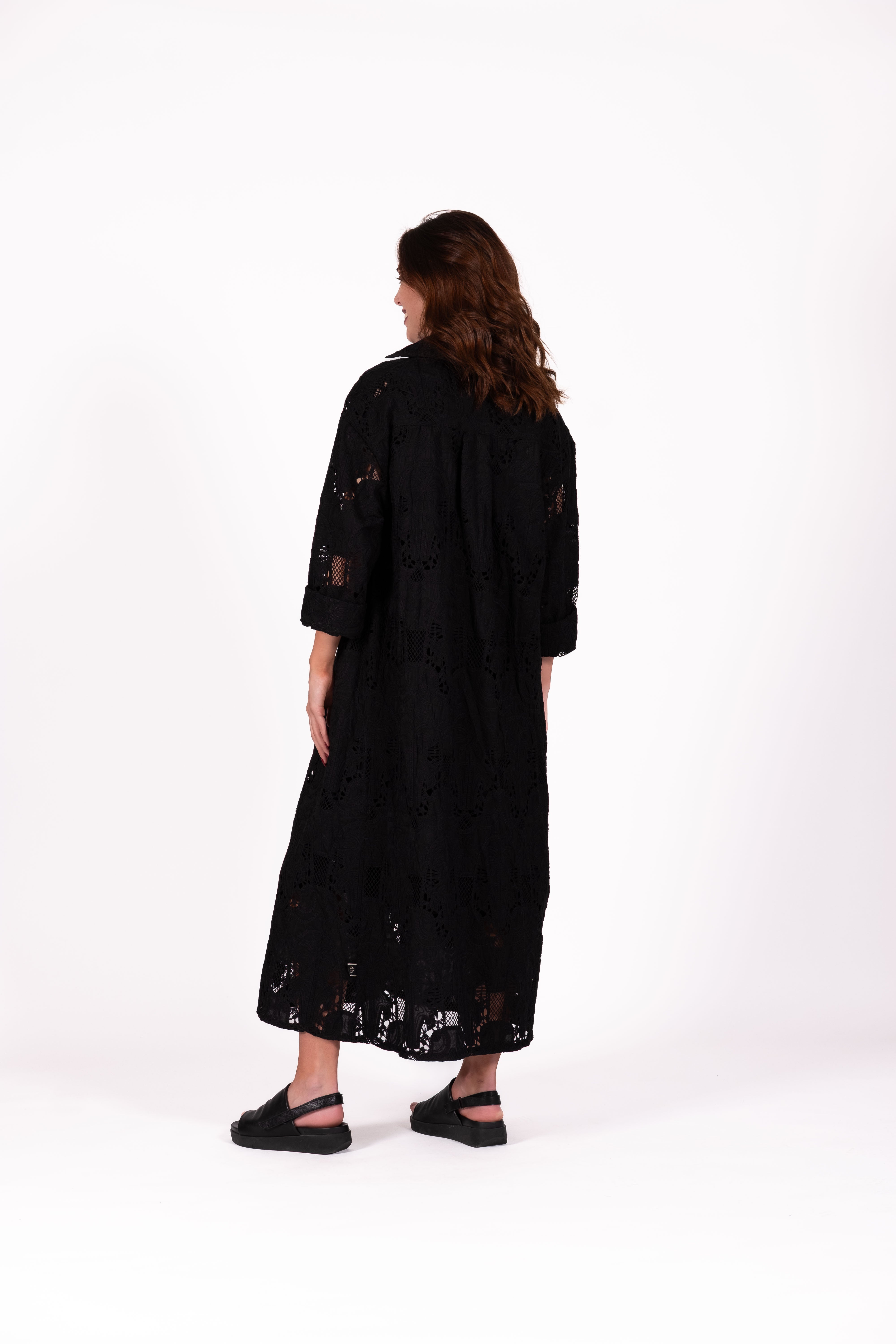 Trooper Shirt Palm Lace Black