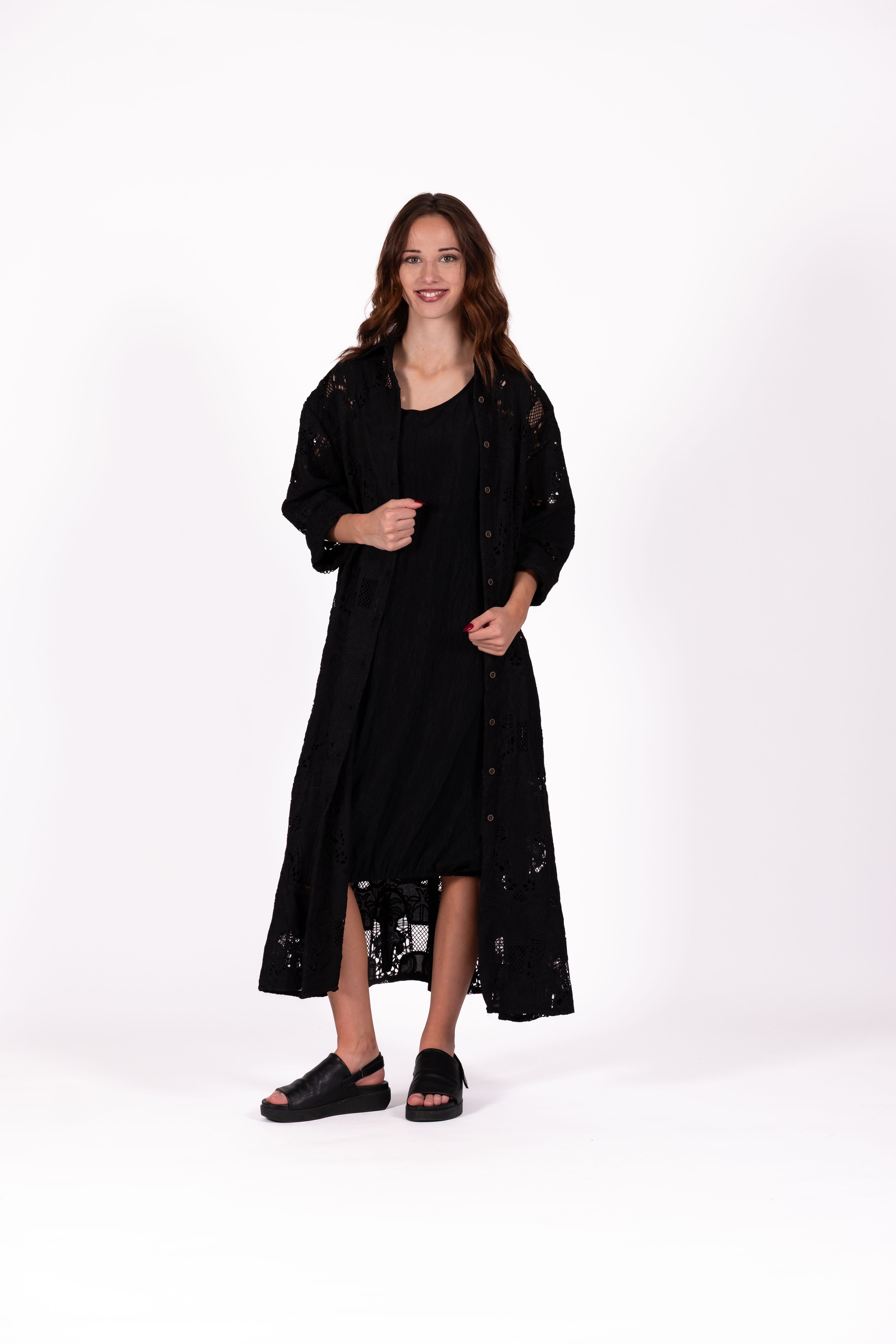 Trooper Shirt Palm Lace Black