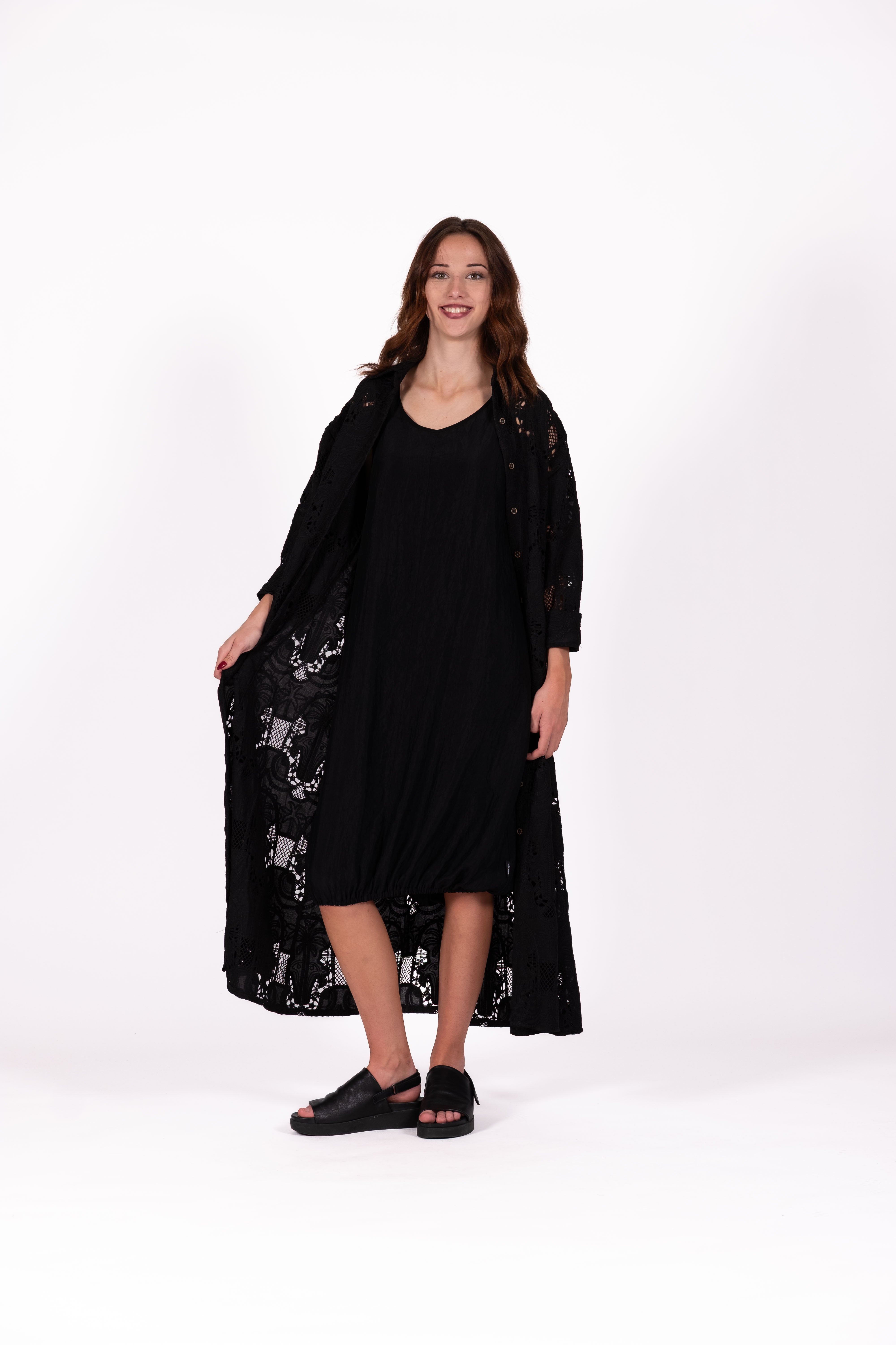 Trooper Shirt Palm Lace Black