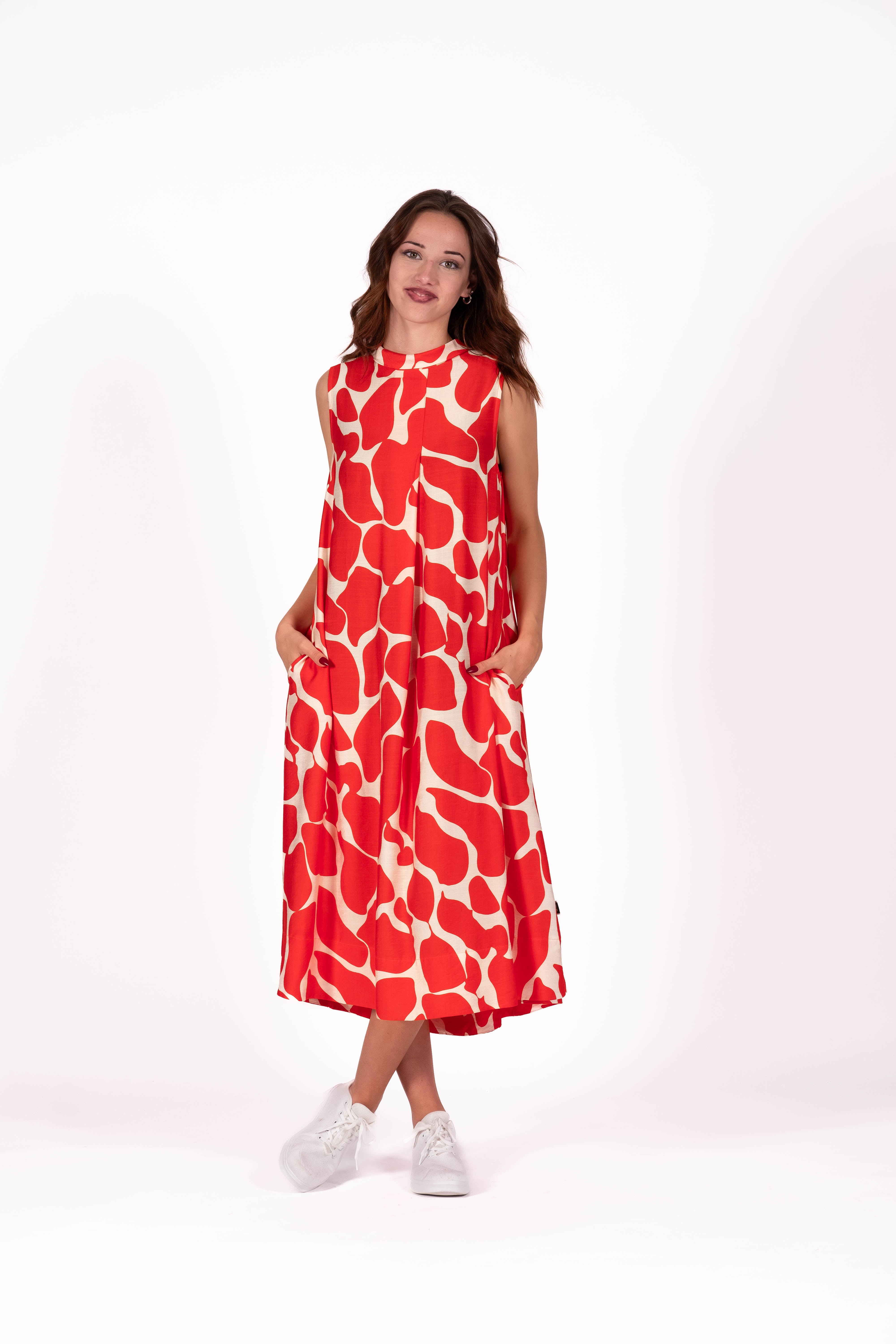Gelato Dress Sleeveless Lava Persimmon