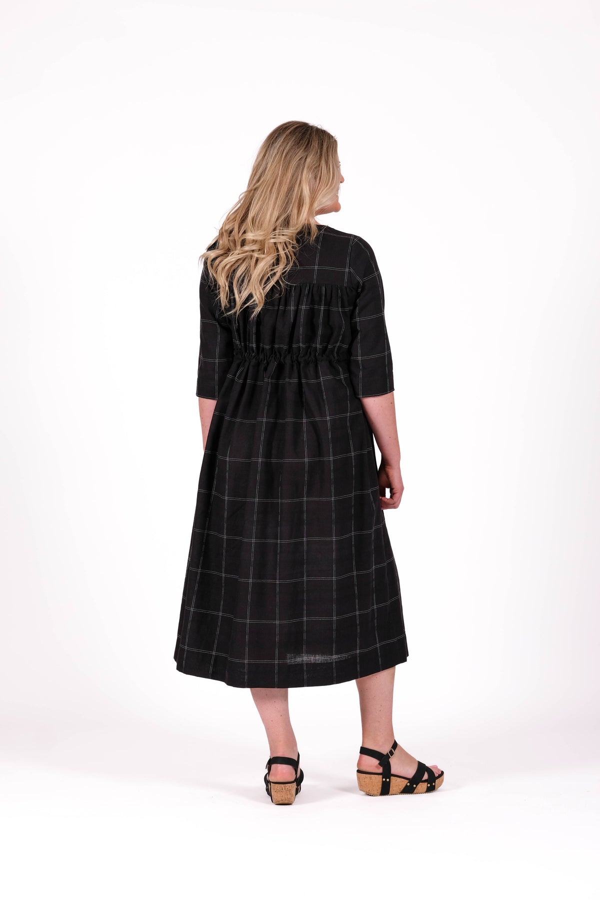 Tarbana Dress Pinstripe Check