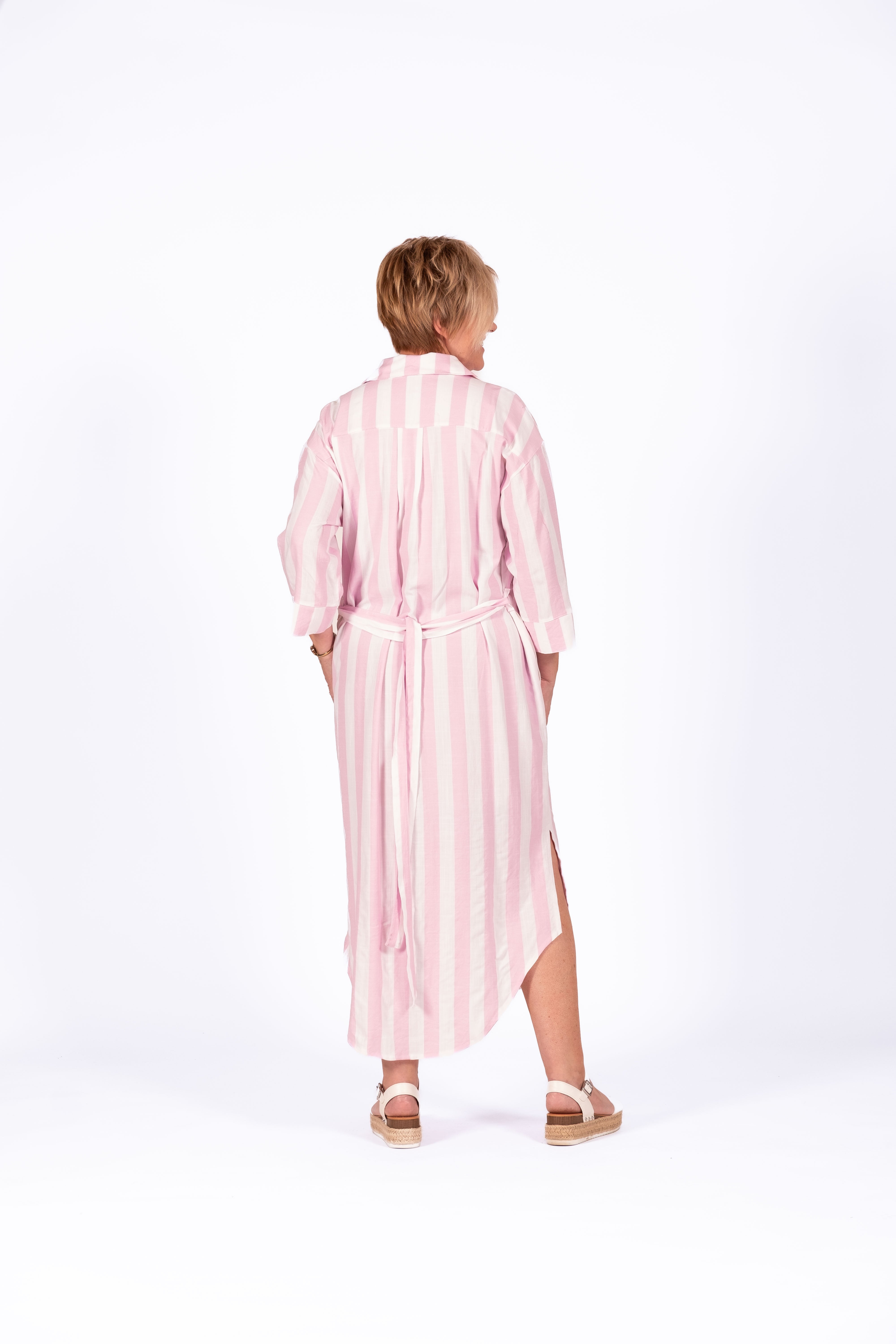 Long Shirt Dress Sundae Stripe