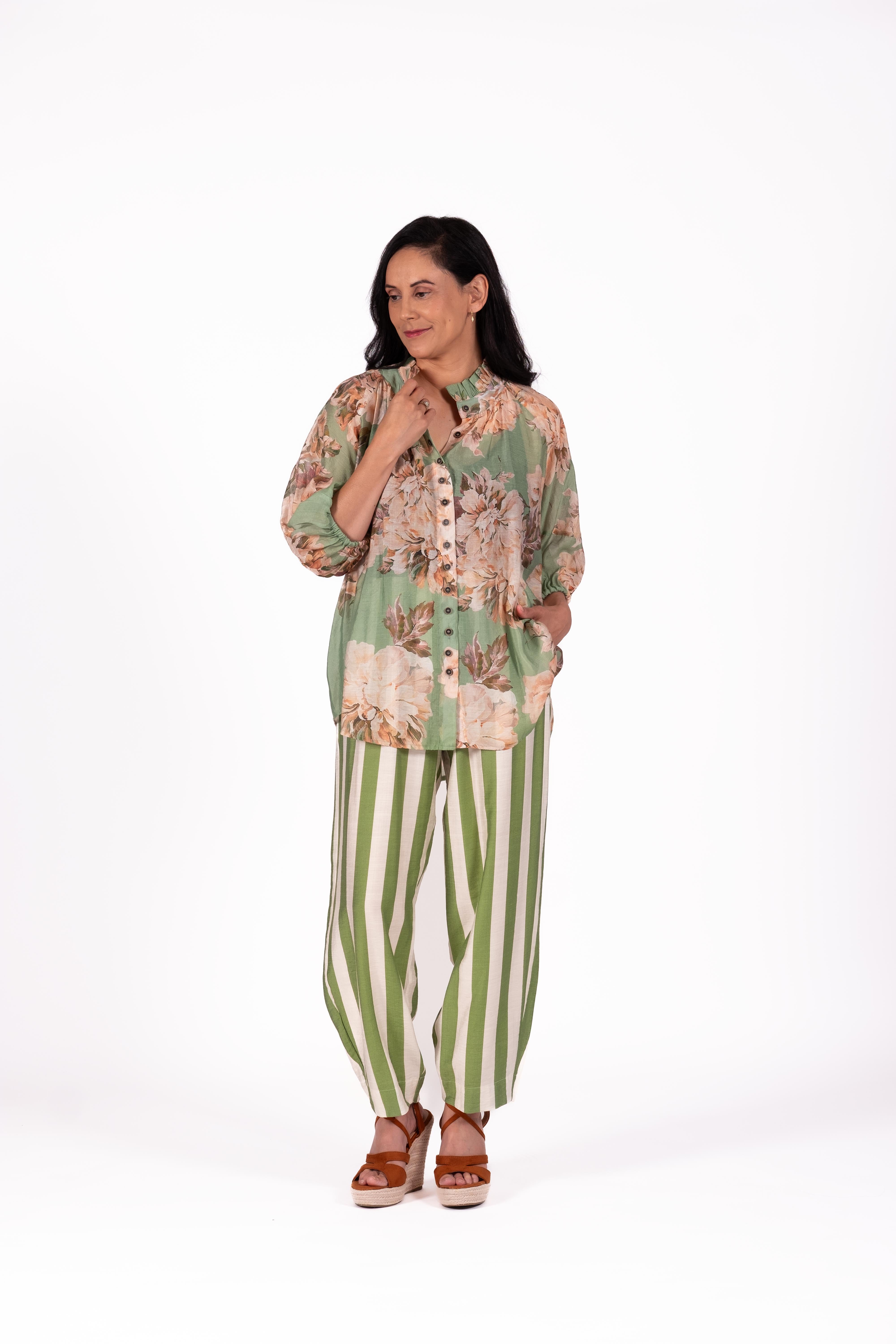 Twilight Pants Lime Stripe
