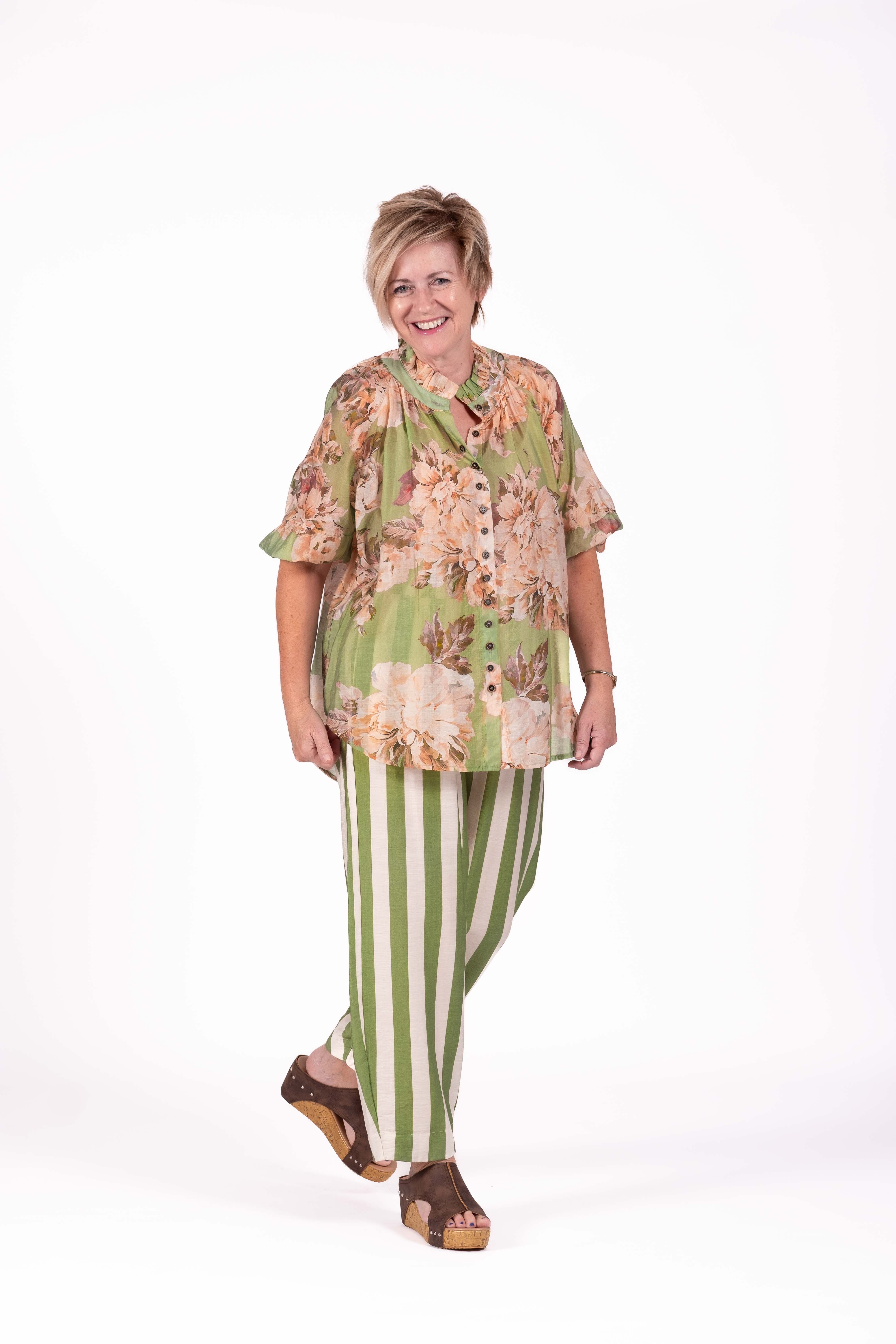 Twilight Pants Lime Stripe
