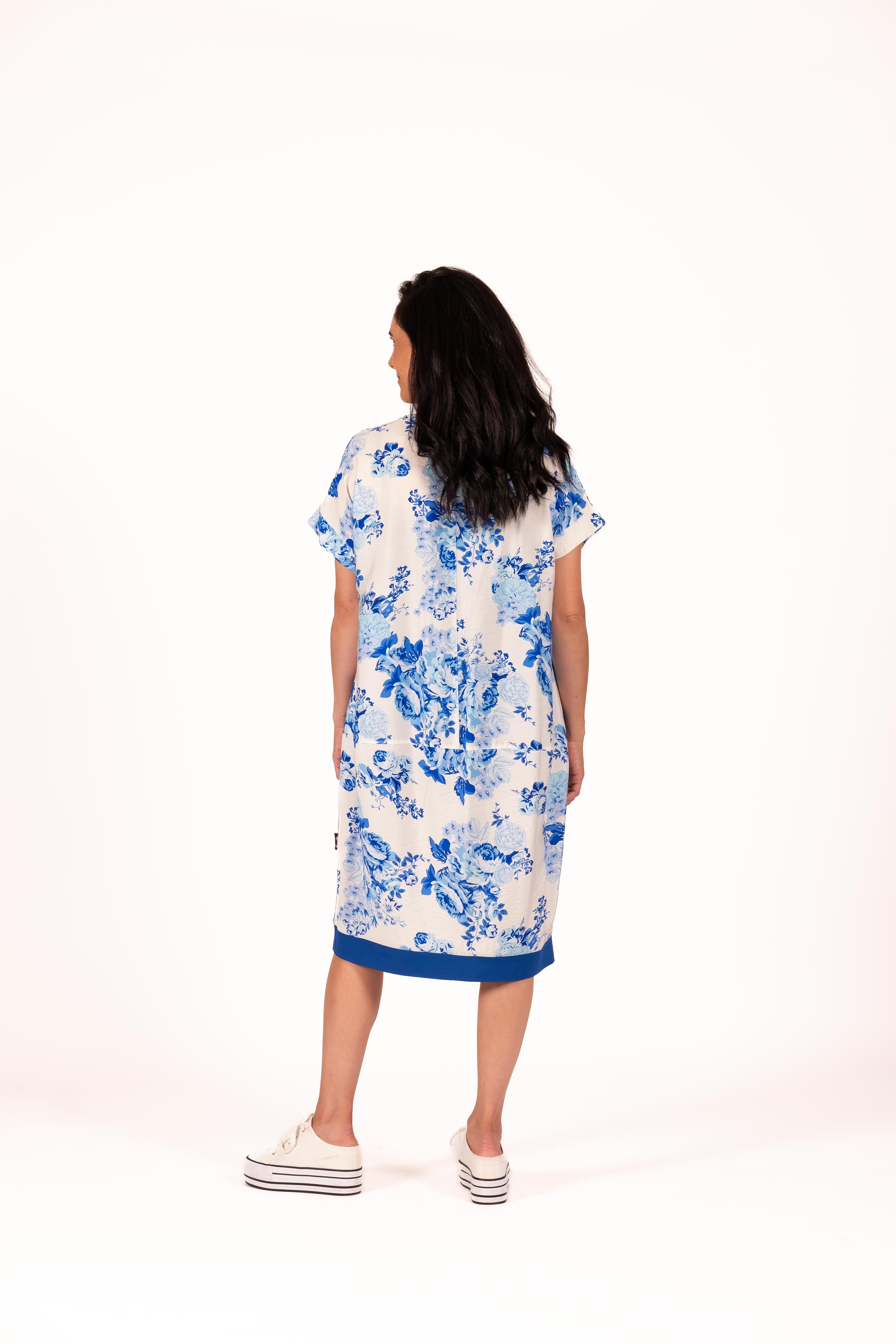 Skylar Dress Floral Crush Blue