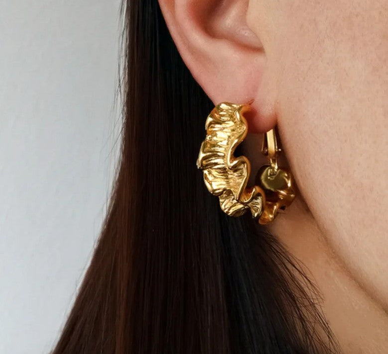 Gather Hoop Earrings Gold