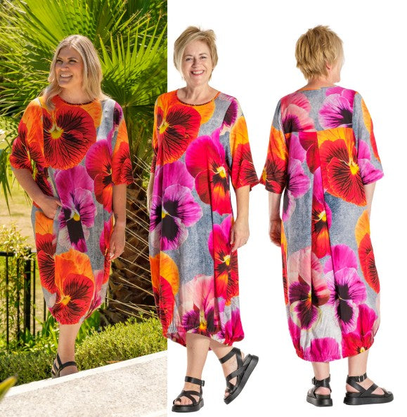 Cooper Dress Lush Pansies