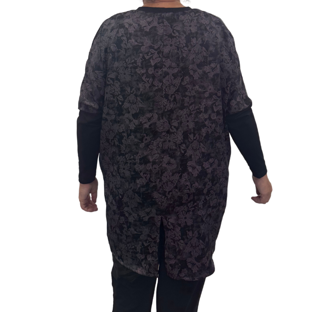 Relaxed Top Purple/Black