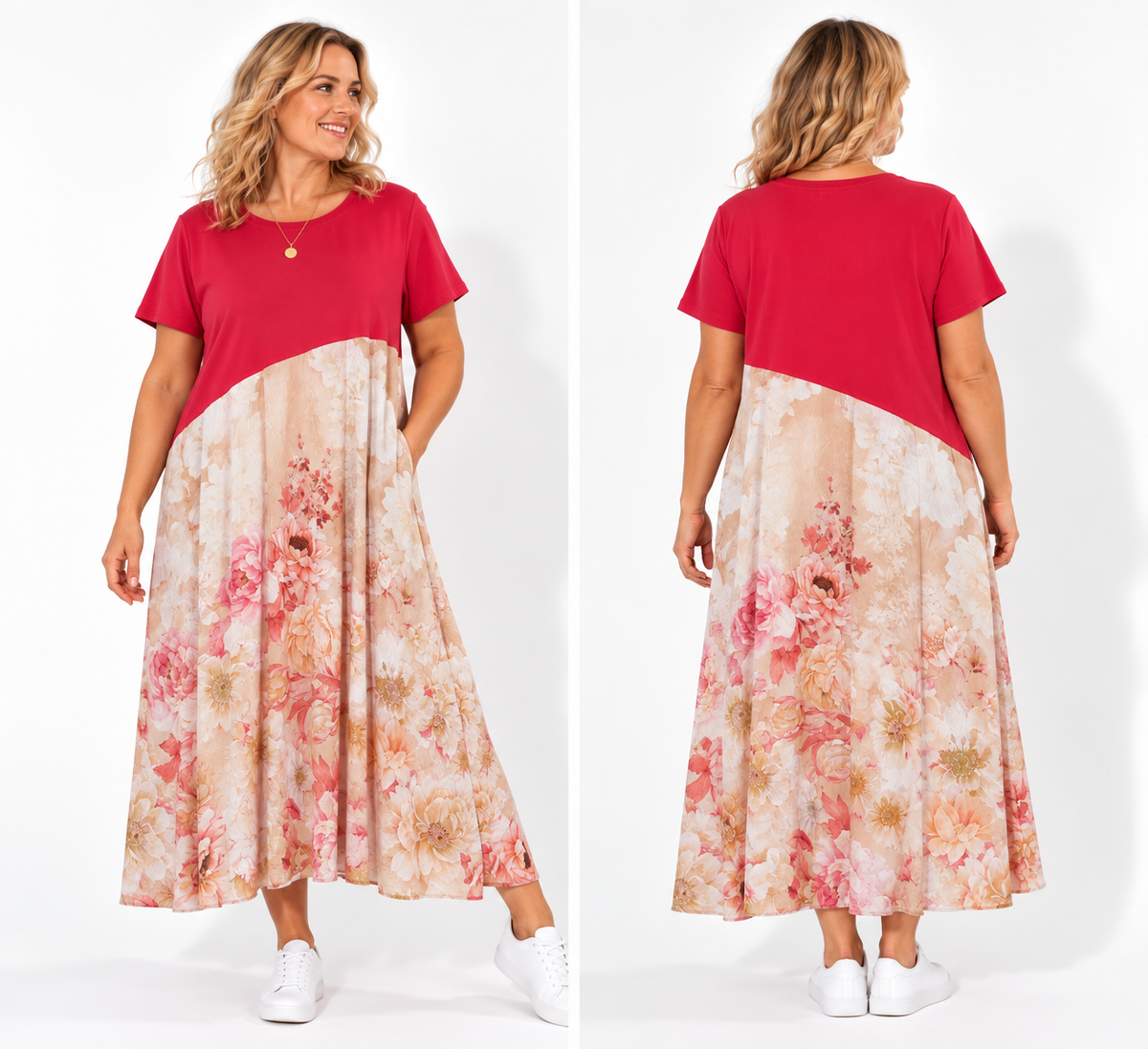 Brinley Dress Coral Floral