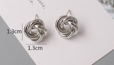 Knot Earring - Silver Small