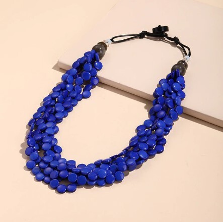 Resin Necklace - Blue