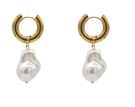 Earrings - Gold Peal Drop