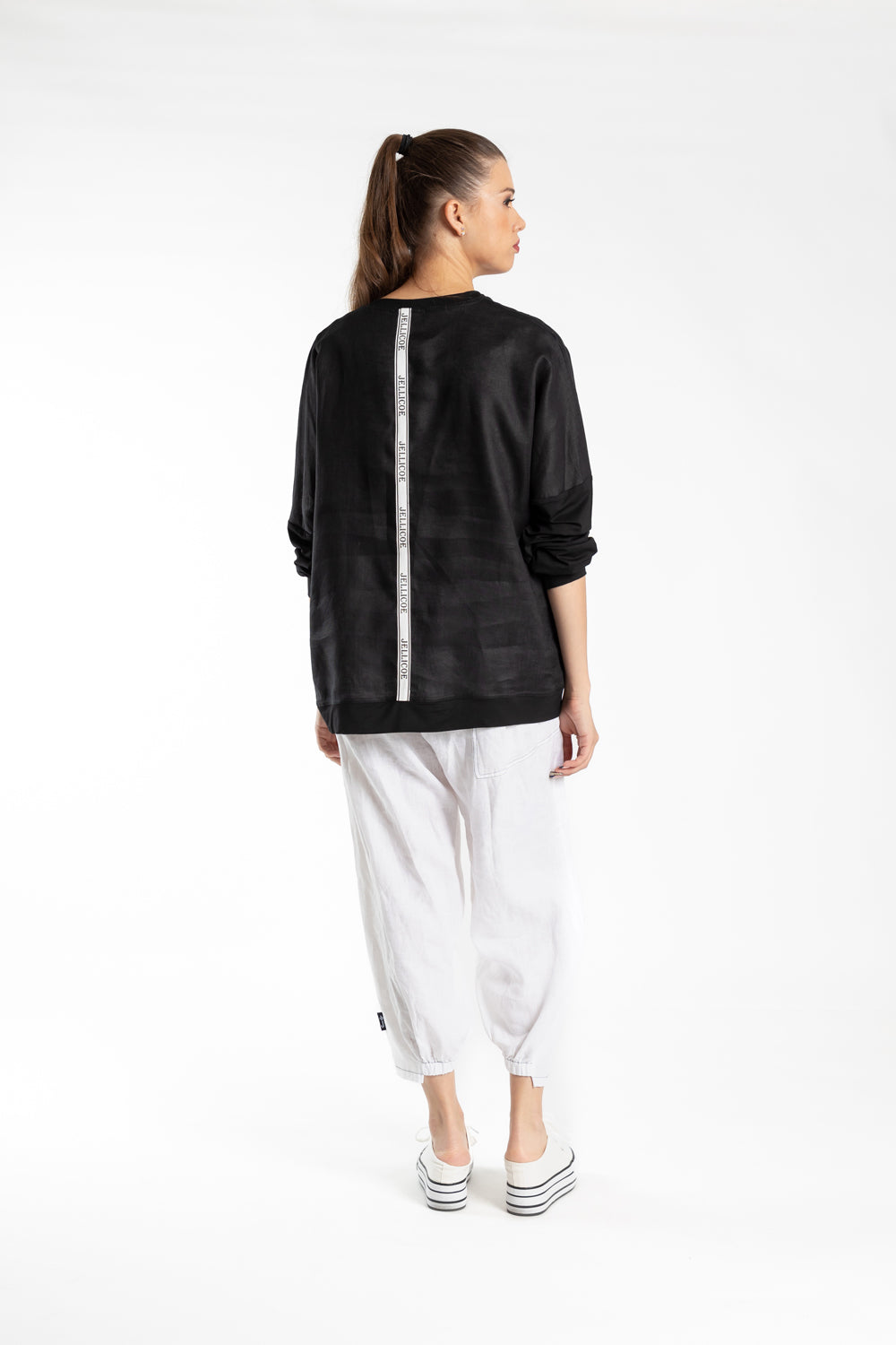 Linen Sweatshirt Black